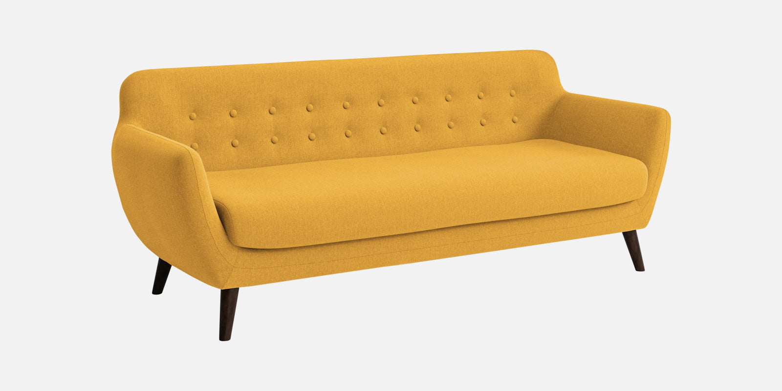 Goofy Fabric 3 Seater Sofa In Bold Yellow Colour - Febonic Living