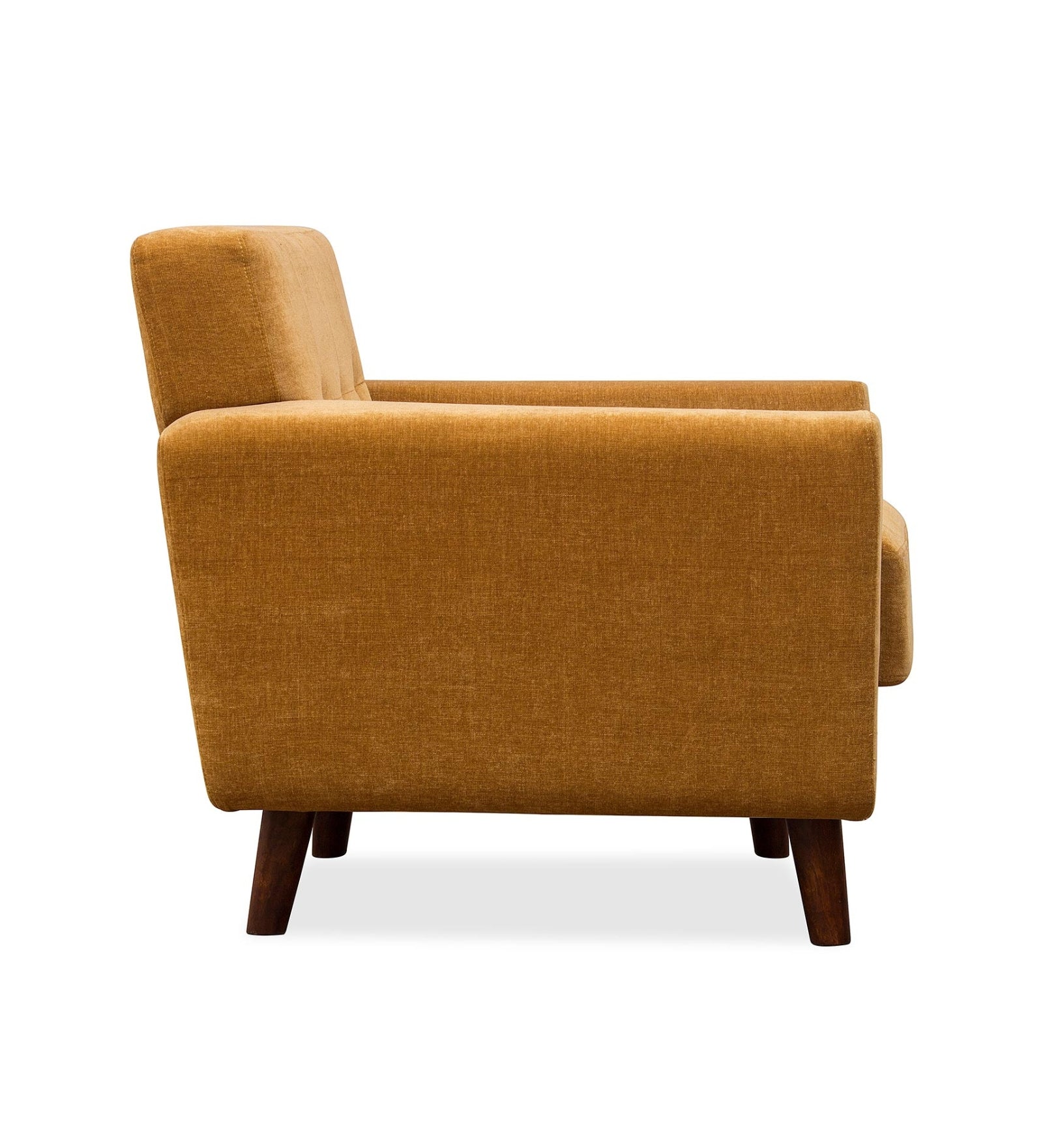 Nathan Fabric Arm Chair In Bold Yellow Colour - Febonic Living