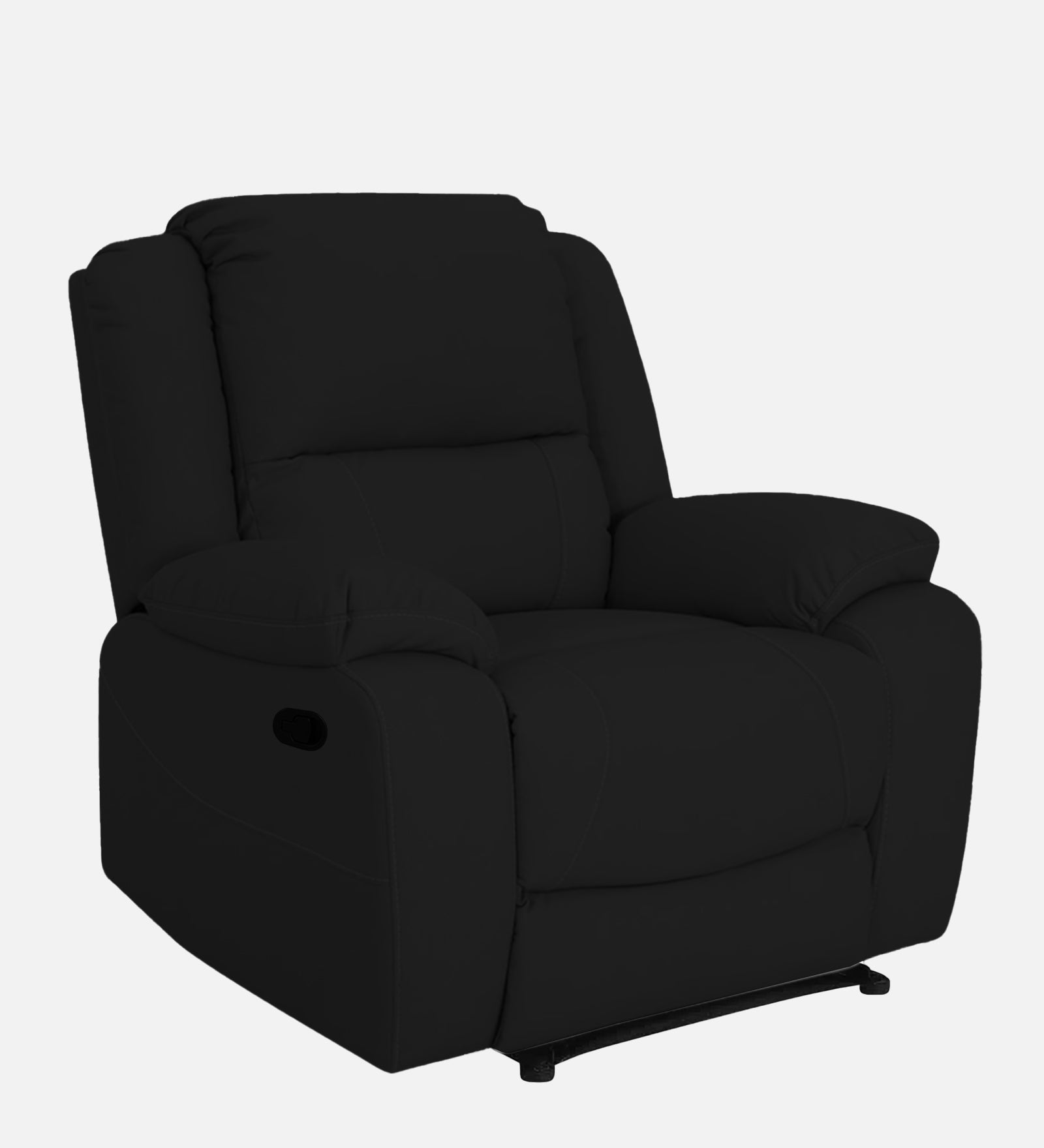 Adley Fabric 1 Seater Manual Recliner In Heather Black Colour - Febonic Living