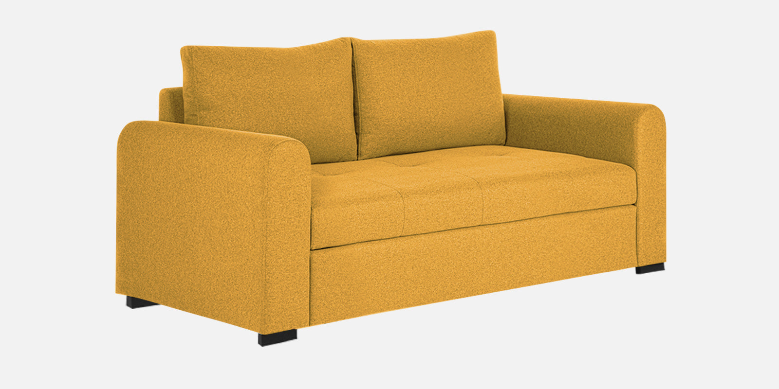 Sigma Fabric 2 Seater Sofa In Bold Yellow Colour - Febonic Living