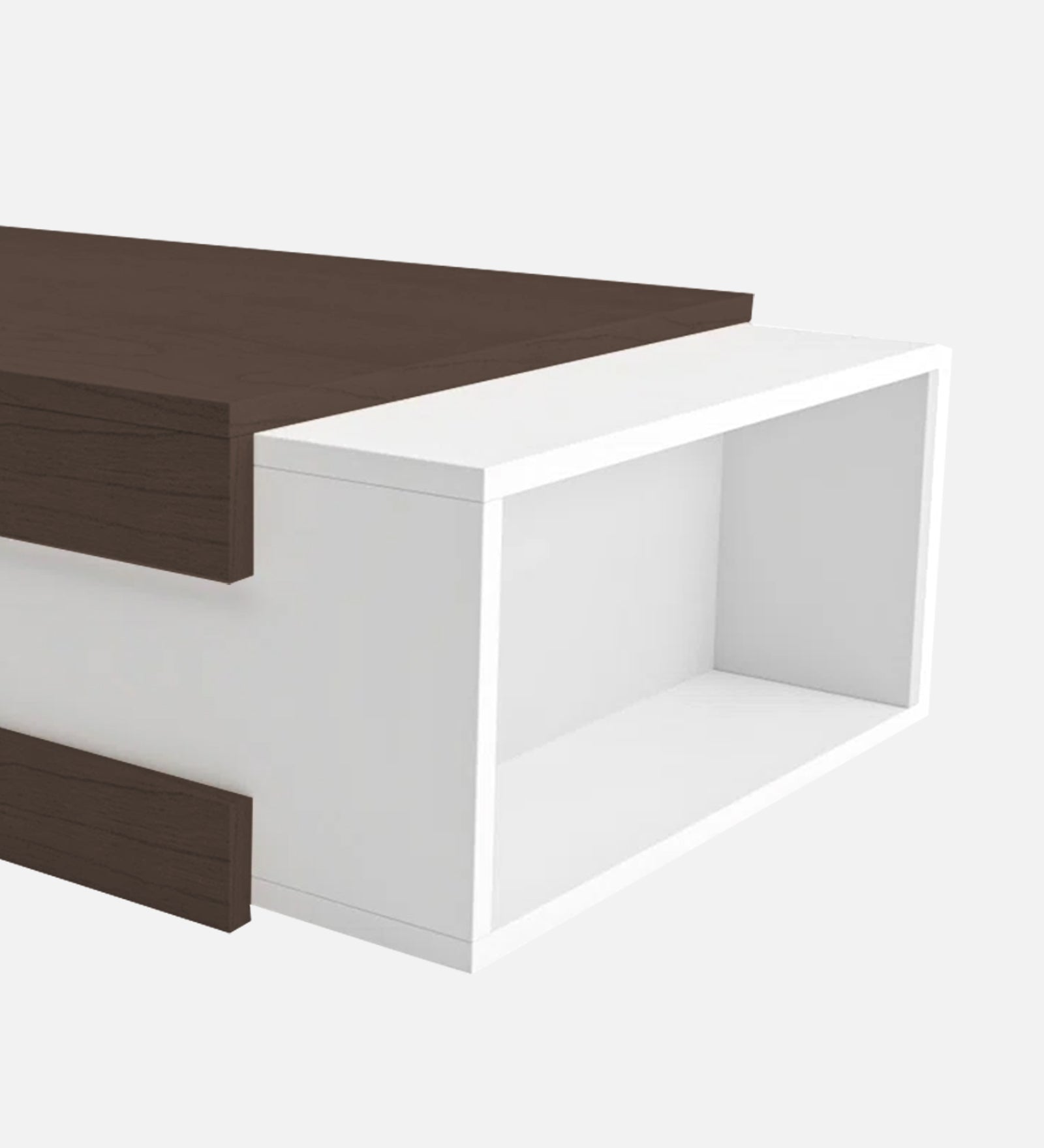 Odin Coffee Table In Dark Walnut & Frosty White Finish - Febonic Living