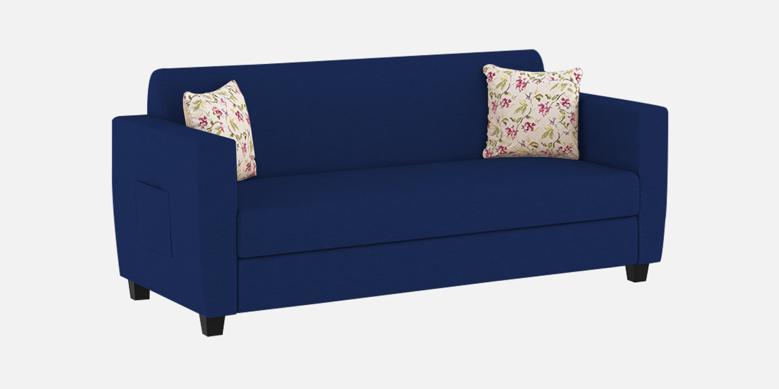 Gozi Fabric 3 Seater Sofa In Royal Blue Colour - Febonic Living