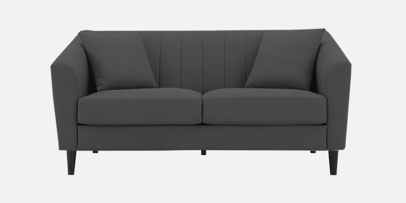 Polon Fabric 2 Seater Sofa In Stone Grey Colour - Febonic Living