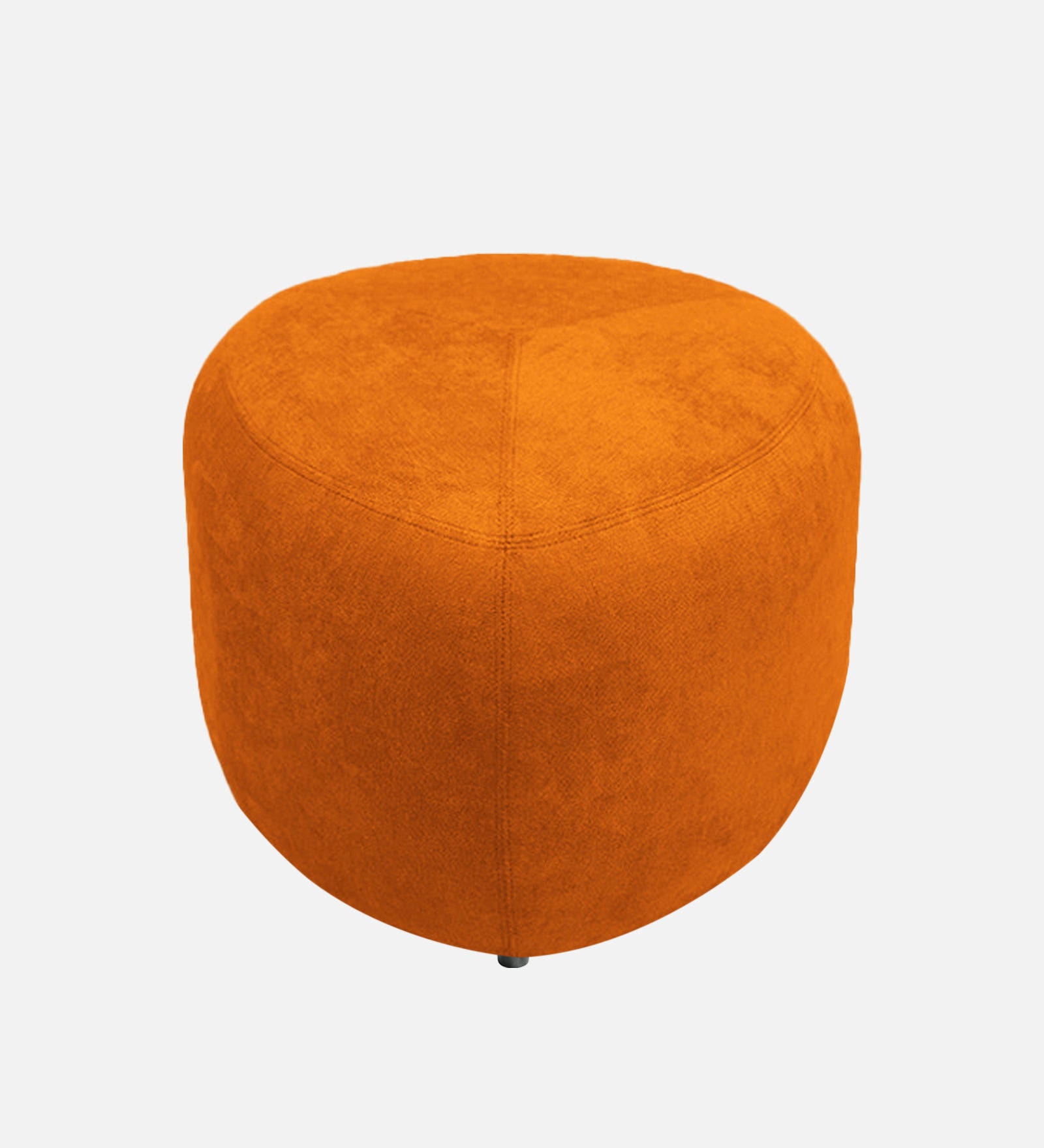 Keori Fabric Pouffe In Vivid Orange Colour - Febonic Living