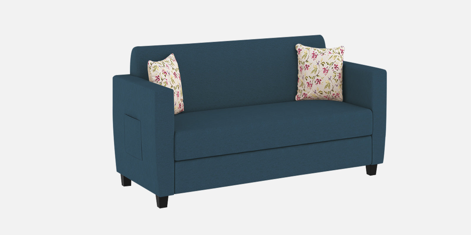 Gozi Fabric 2 Seater Sofa In Light Blue Colour - Febonic Living