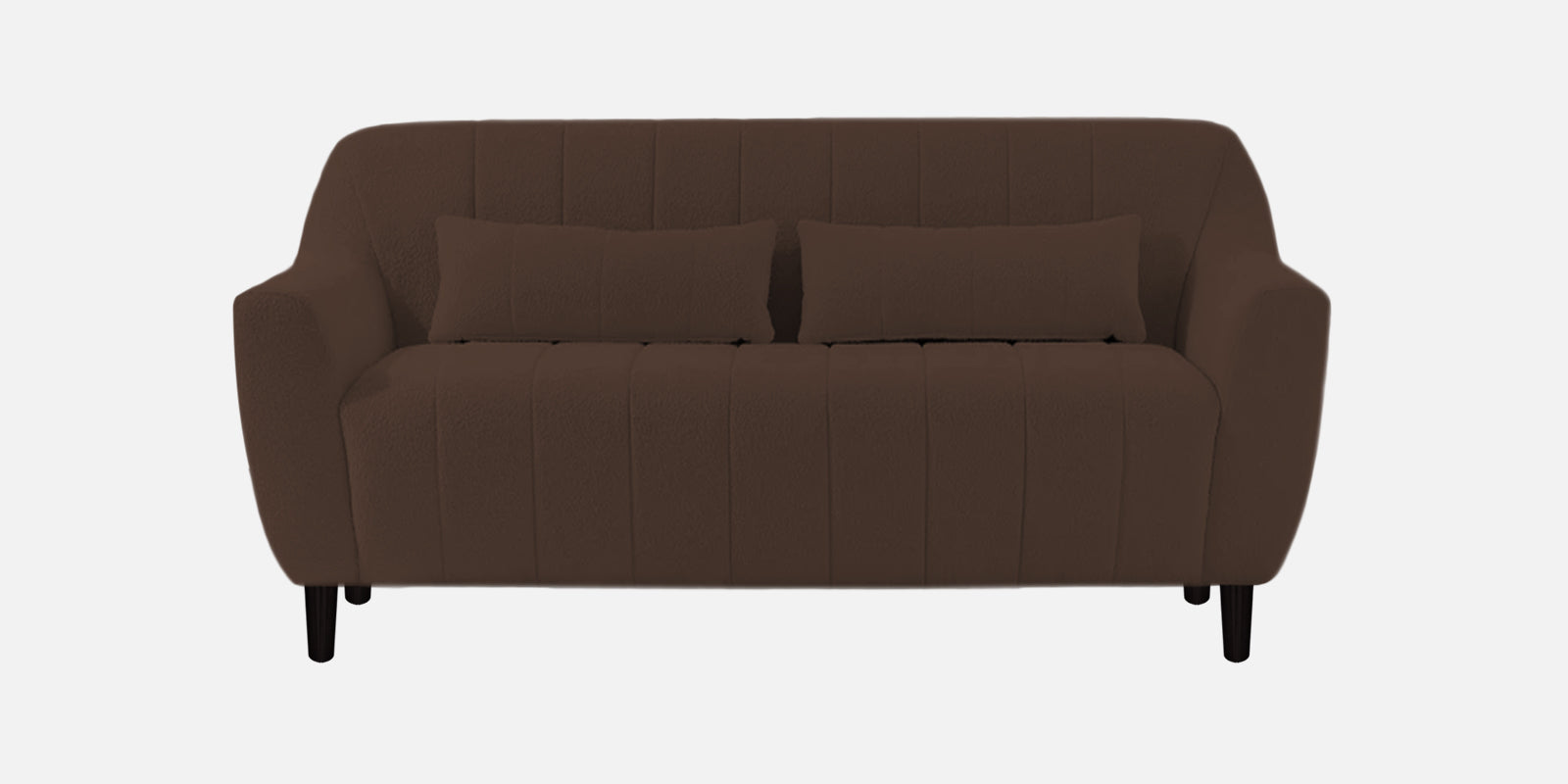 Nesco Boucle Fabric 2 Seater Sofa In Bringo Brow Colour - Febonic Living