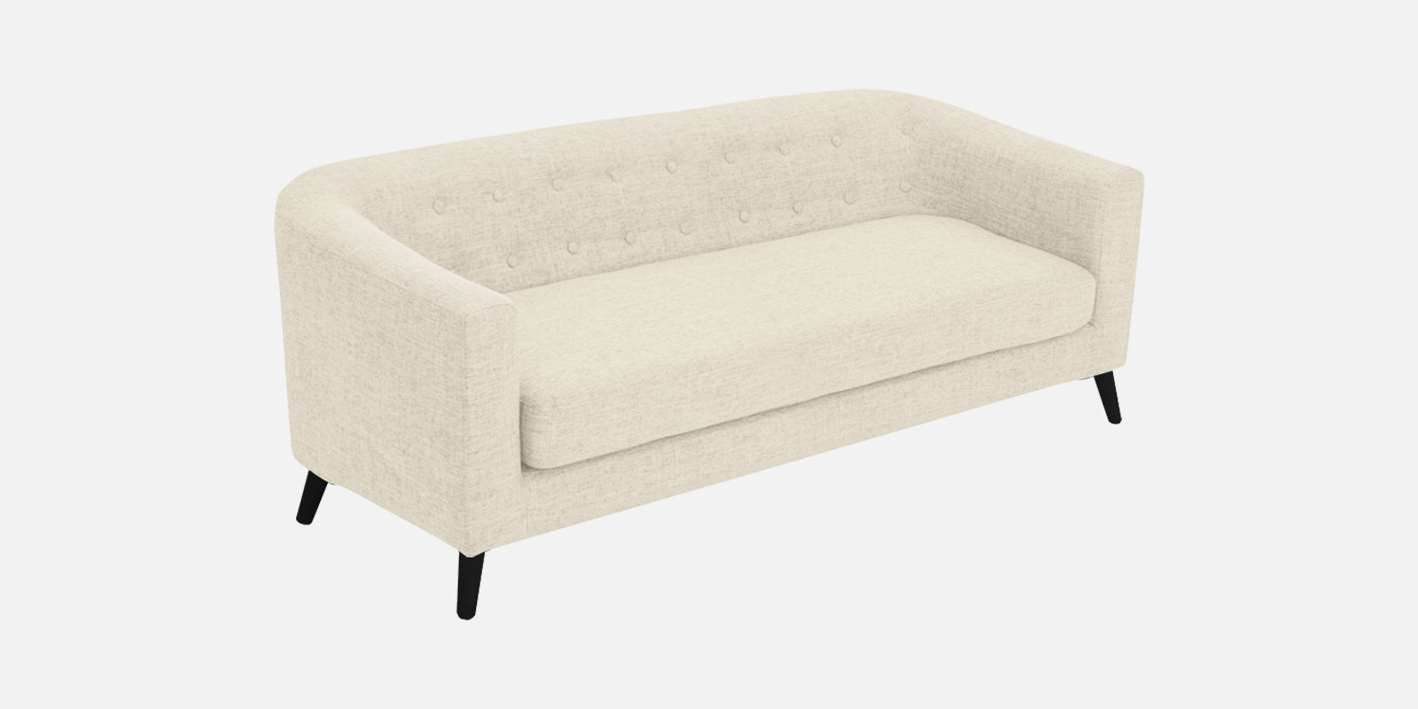 Casper Fabric 3 Seater Sofa In Ivory Cream Colour - Febonic Living
