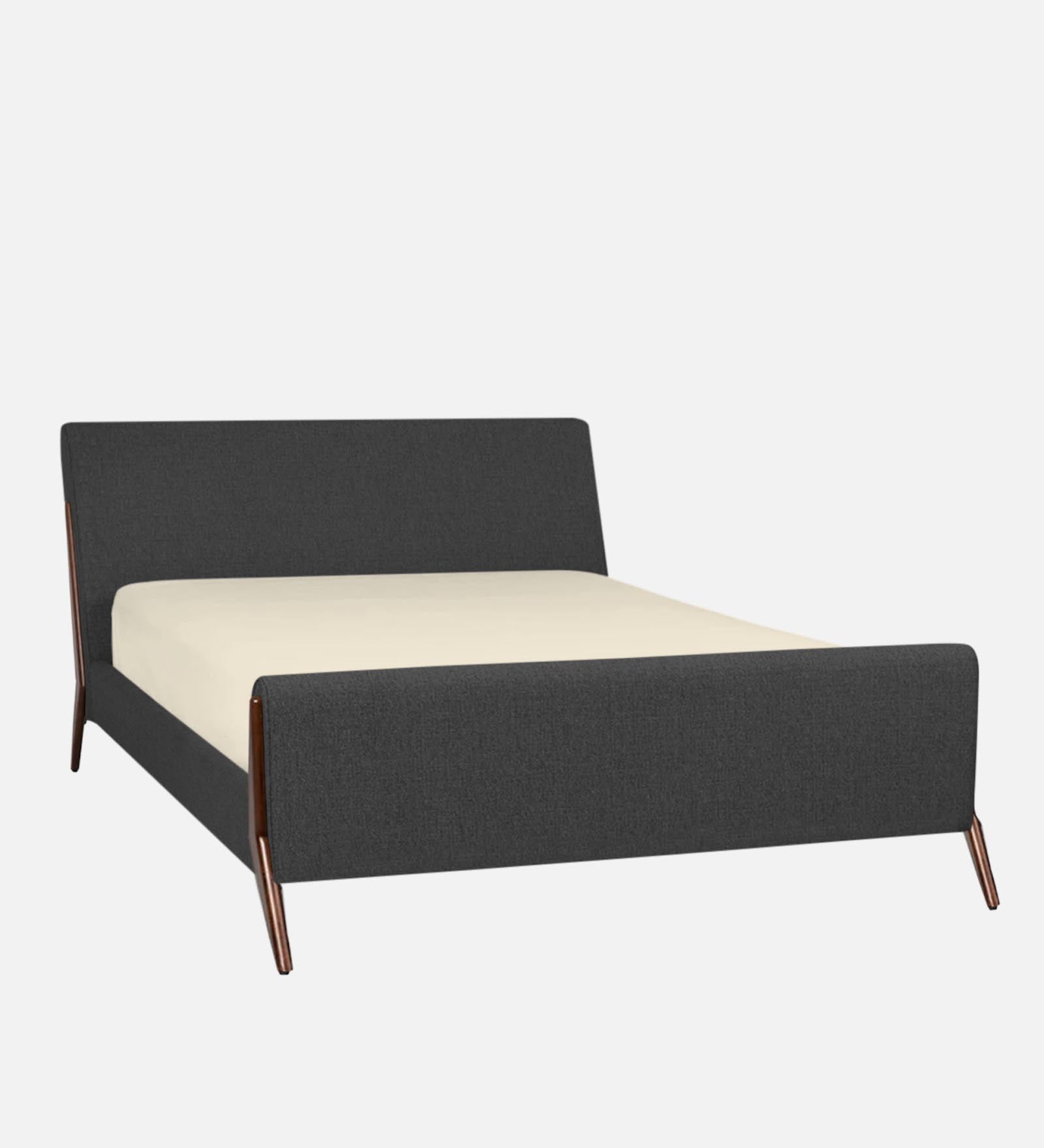 Catla Fabric Upholstered Queen Size Bed In Charcoal Grey Colour - Febonic Living
