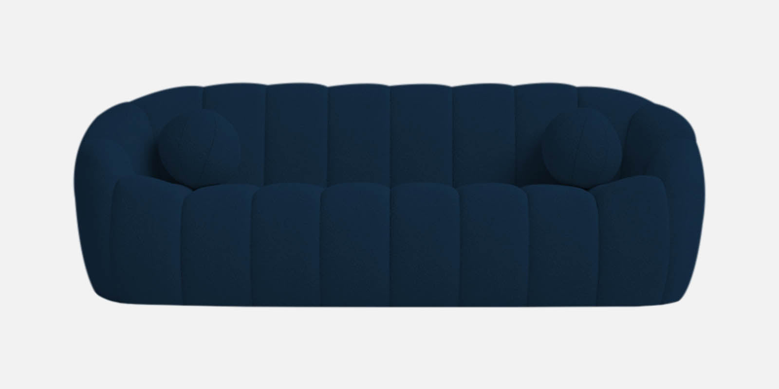 Boucle Fabric 3 Seater Sofa In Danim Blue Colour - Febonic Living