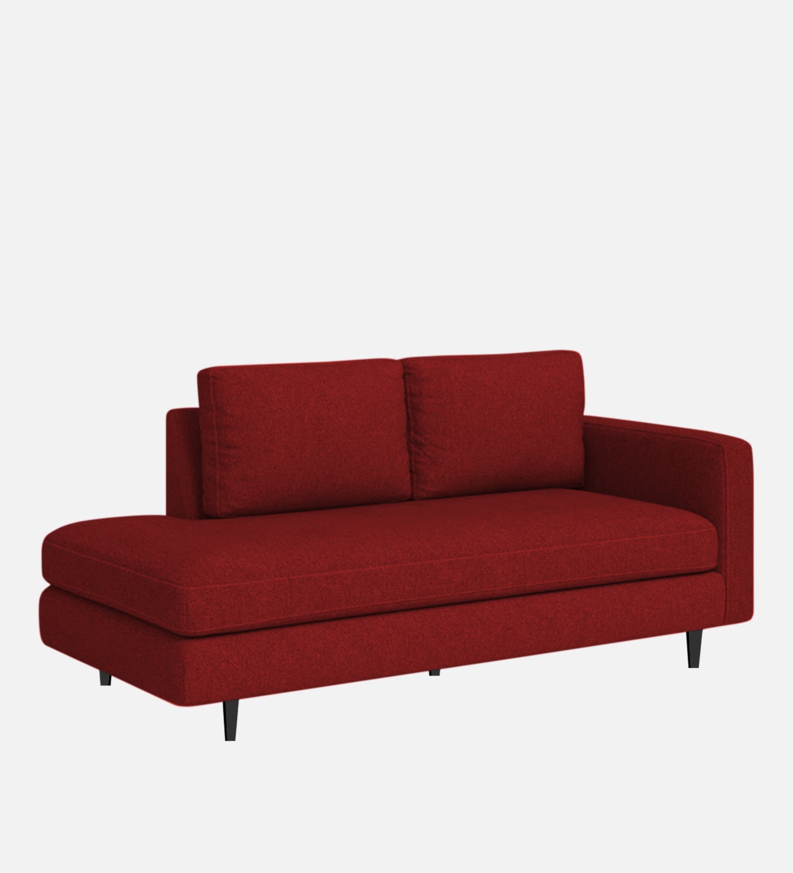 Alitza Fabric LHS Chaise Lounger In Blood Maroon Colour - Febonic Living