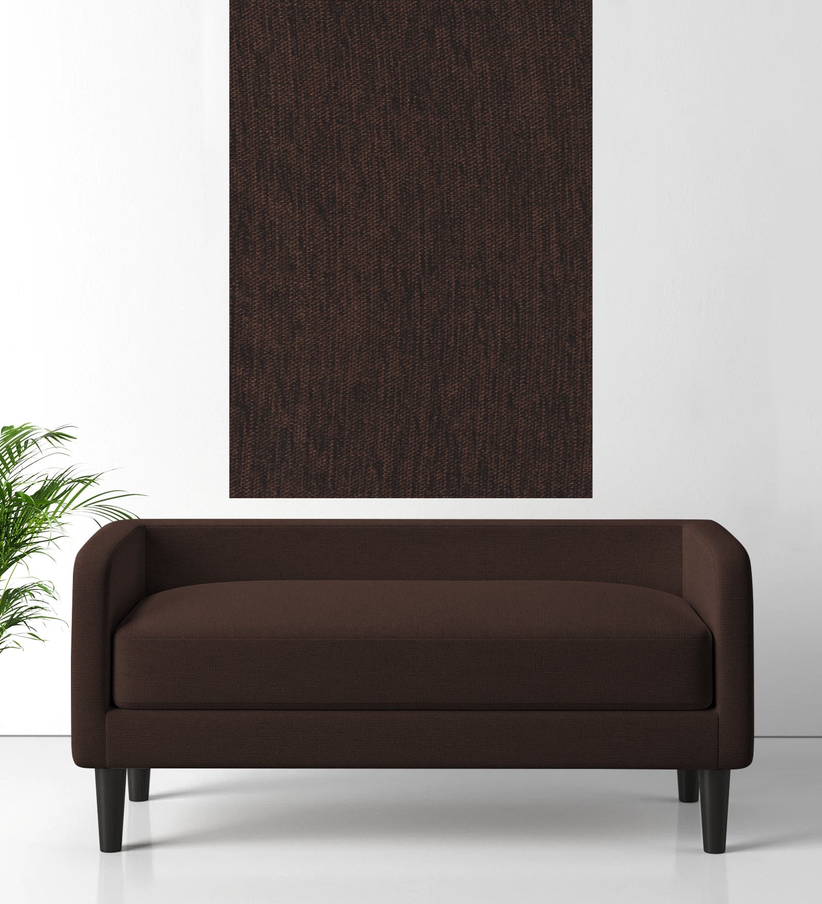 Polycotton Beso Fabric Coffee Brown 106 Code - Febonic Living