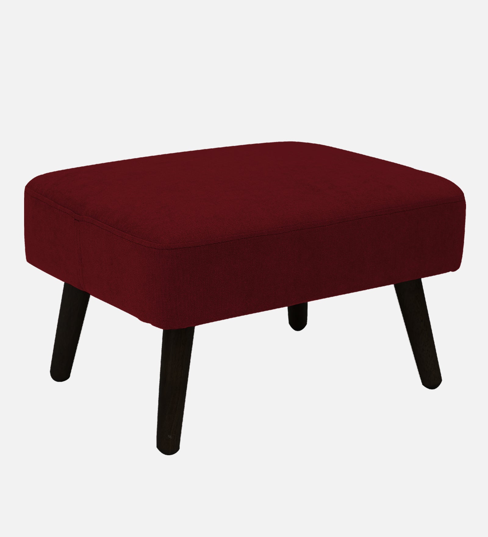 Luke Fabric Foot Stool In Blood Maroon Colour - Febonic Living