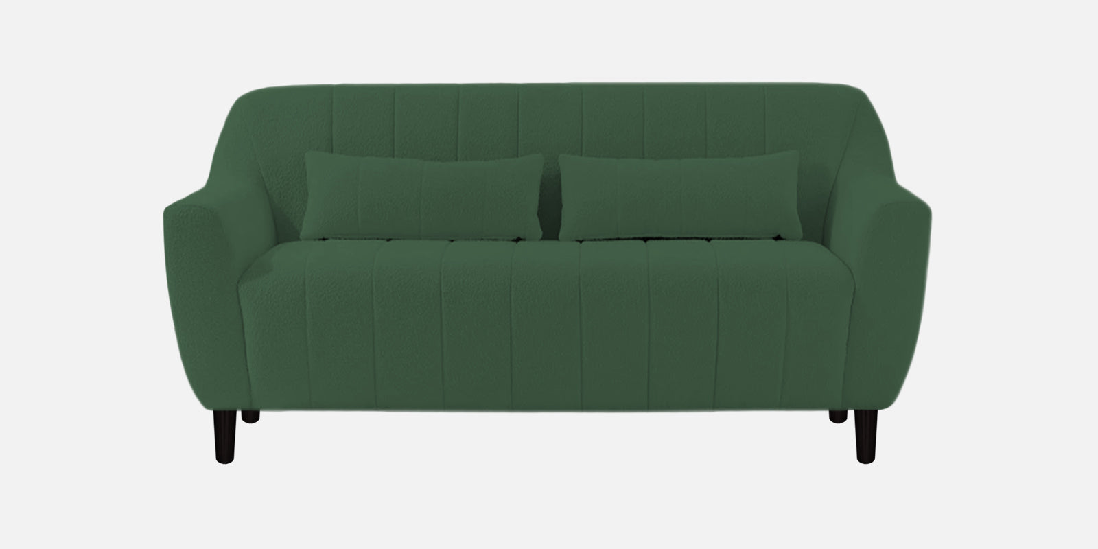 Nesco Boucle Fabric 2 Seater Sofa In Bottle Green Colour - Febonic Living