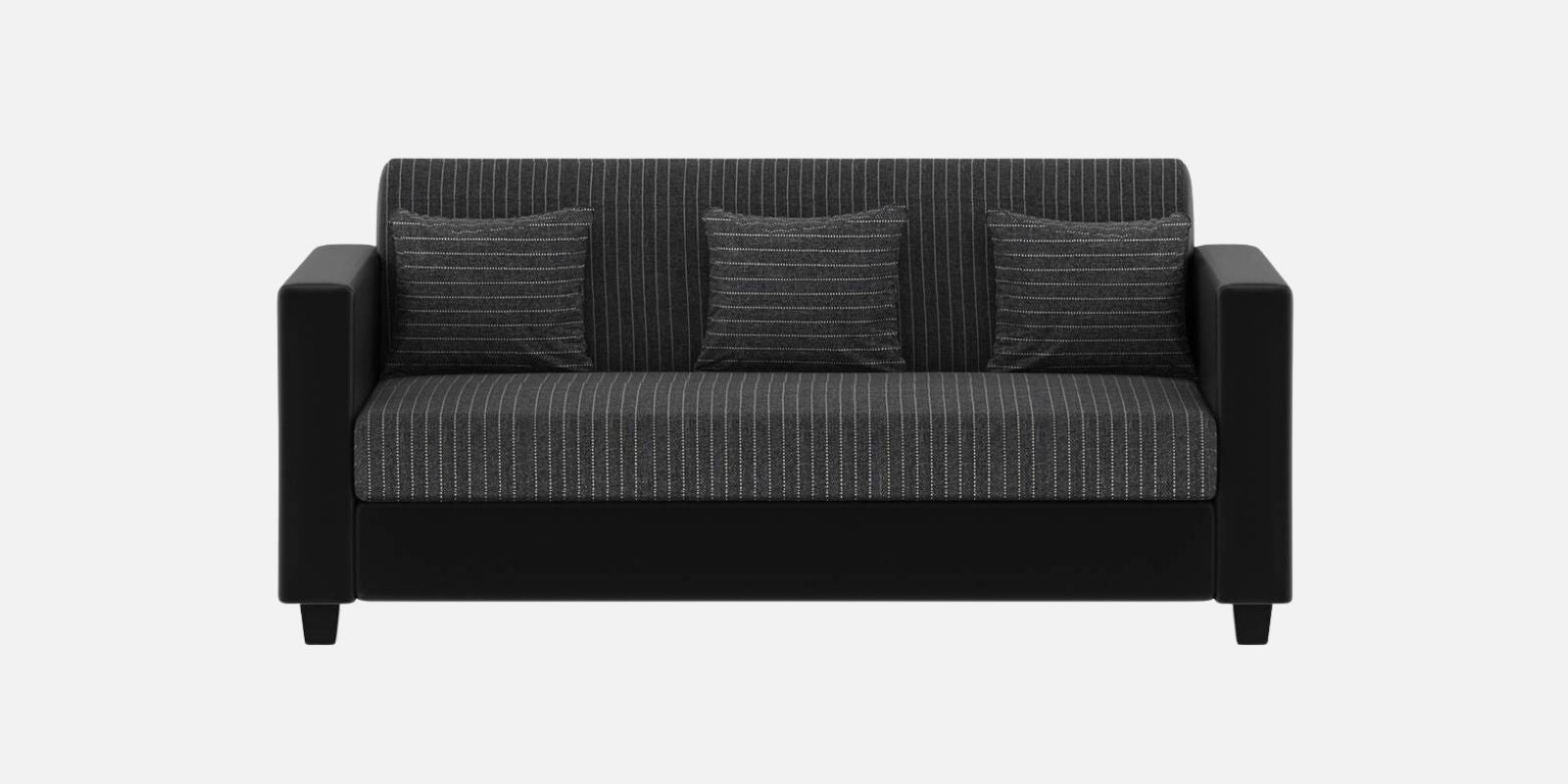 Baley Fabric 3+2+1 Sofa Seater Sofa in Lama Black Colour