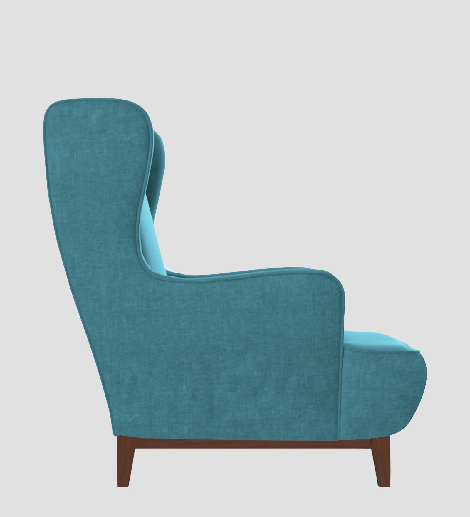 Suri Velvet Wing Chair In Aqua Blue Colour - Febonic Living