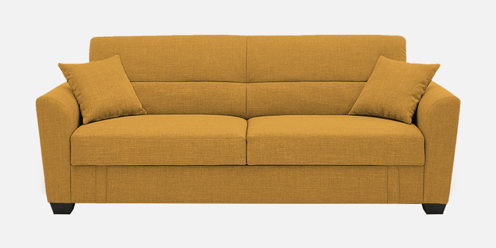 Bony Fabric 3 Seater Convertible Sofa Cum Bed In Blush Yellow Colour - Febonic Living
