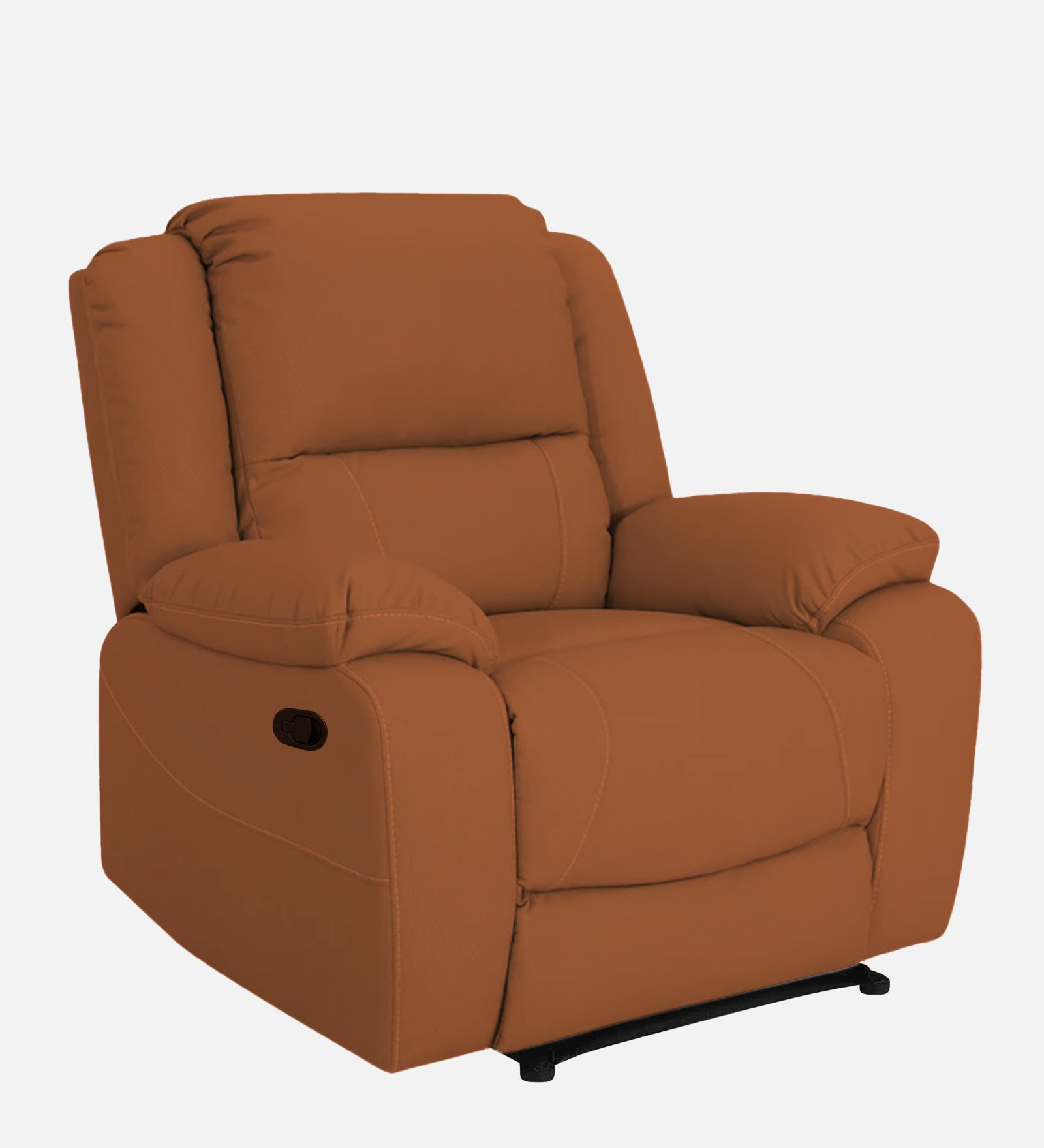 Adley Fabric 1 Seater Manual Recliner In Safforn Orange Colour - Febonic Living