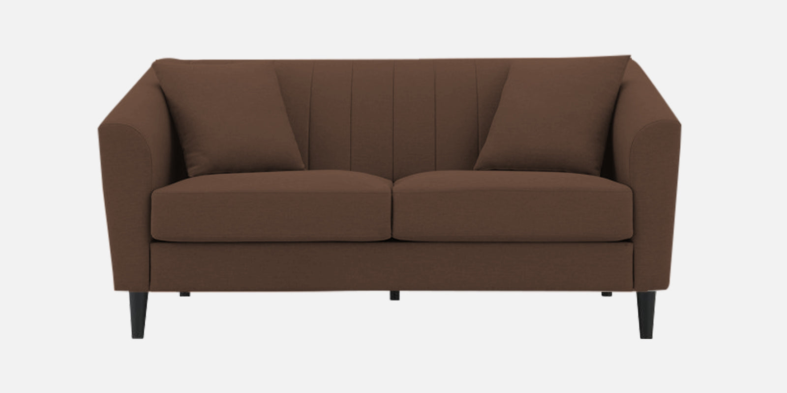 Polon Fabric 2 Seater Sofa In Ash Brown Colour - Febonic Living