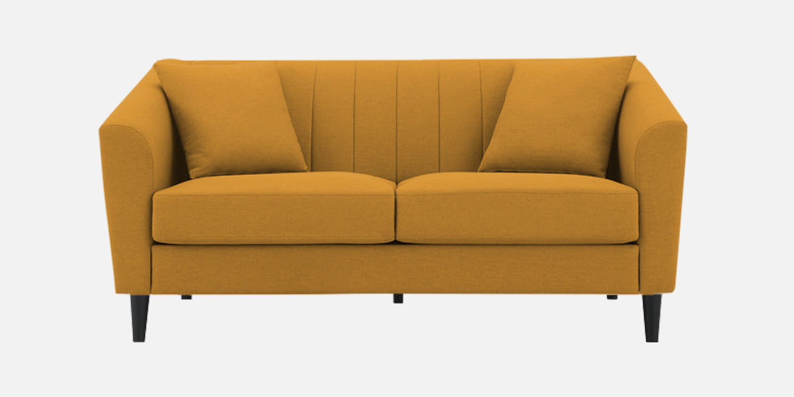 Polon Fabric 2 Seater Sofa In Corn Yellow Colour - Febonic Living
