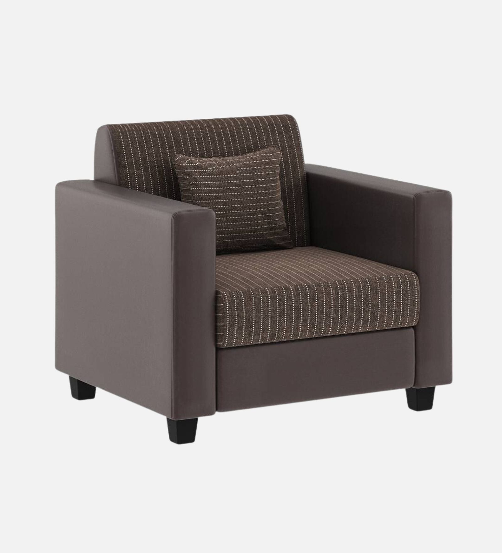 Baley Fabric 1 Seater Sofa in Lama Brown Colour
