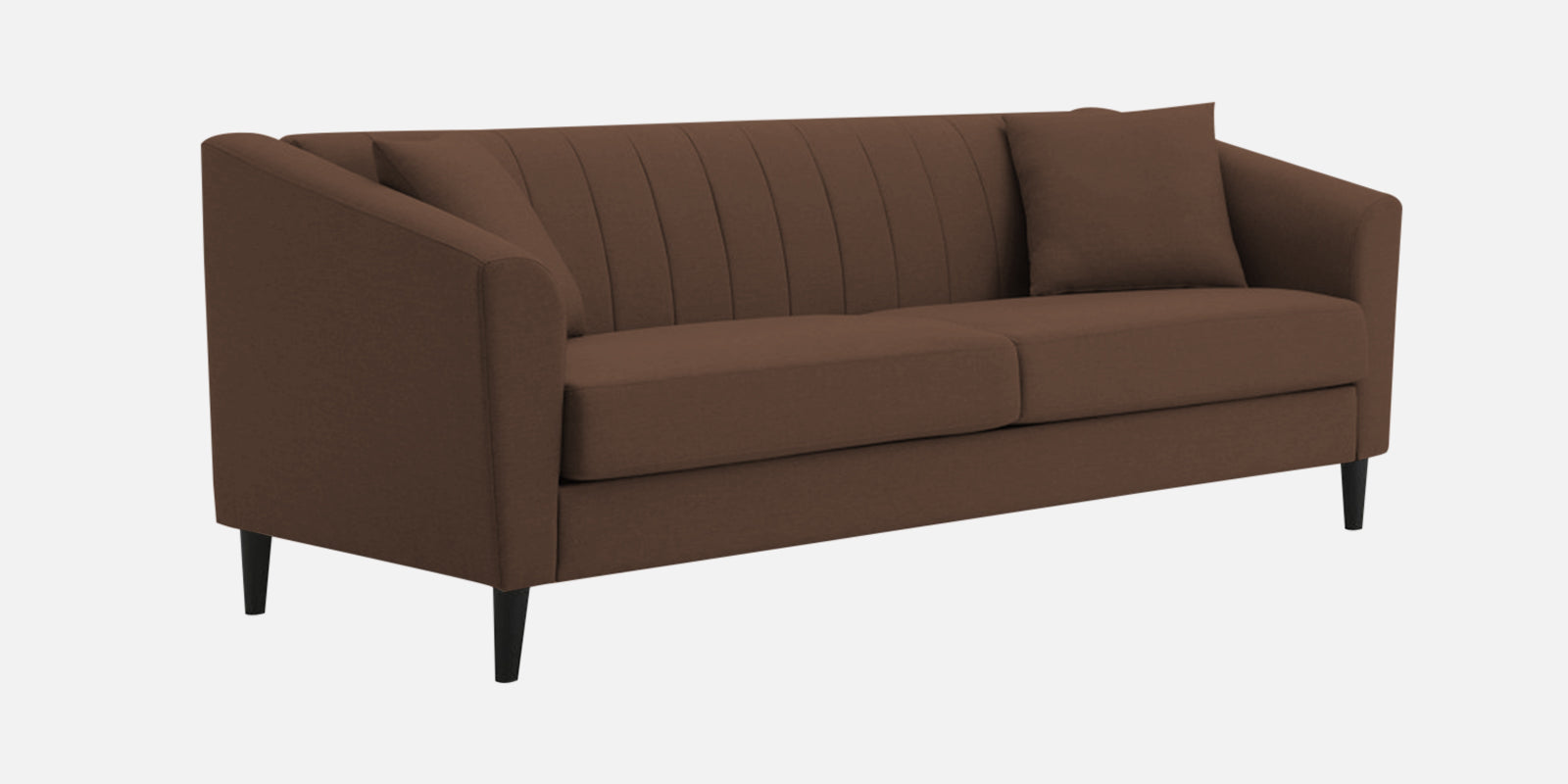 Polon Fabric 3 Seater Sofa In Ash Brown Colour - Febonic Living