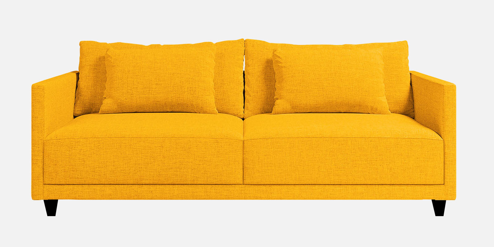 Kera Fabric 2 Seater Sofa In Bold Yellow Colour - Febonic Living