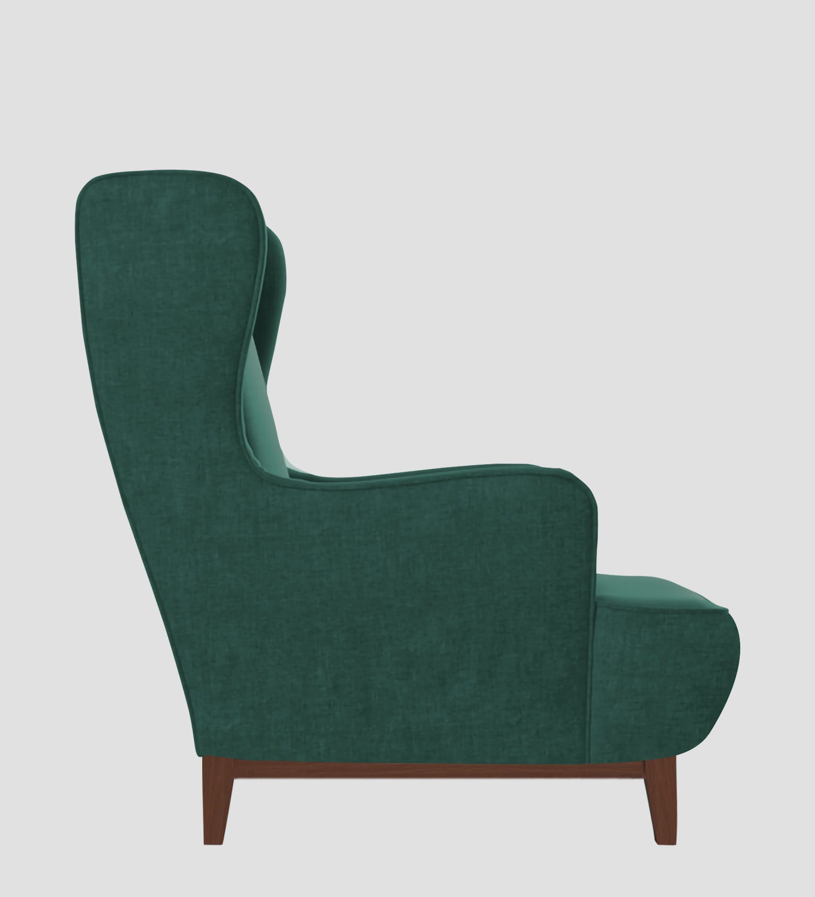 Suri Velvet Wing Chair In Amazon Green Colour - Febonic Living