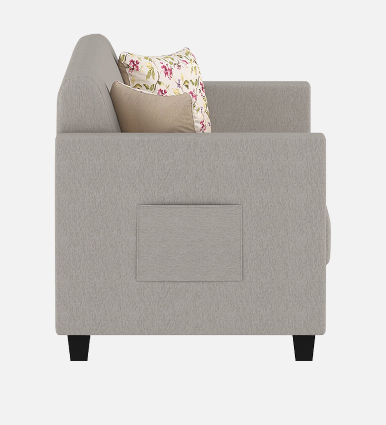 Gozi Fabric 1 Seater Sofa In Ash Grey Colour - Febonic Living