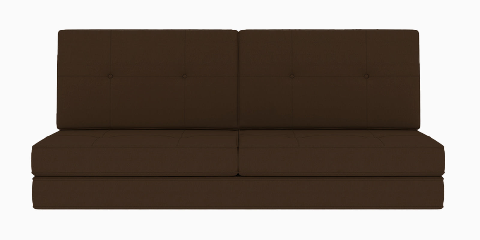 Cora Fabric 2 Seater Foldable Sofa Cum Bed In Chocolate Brown Colour - Febonic Living