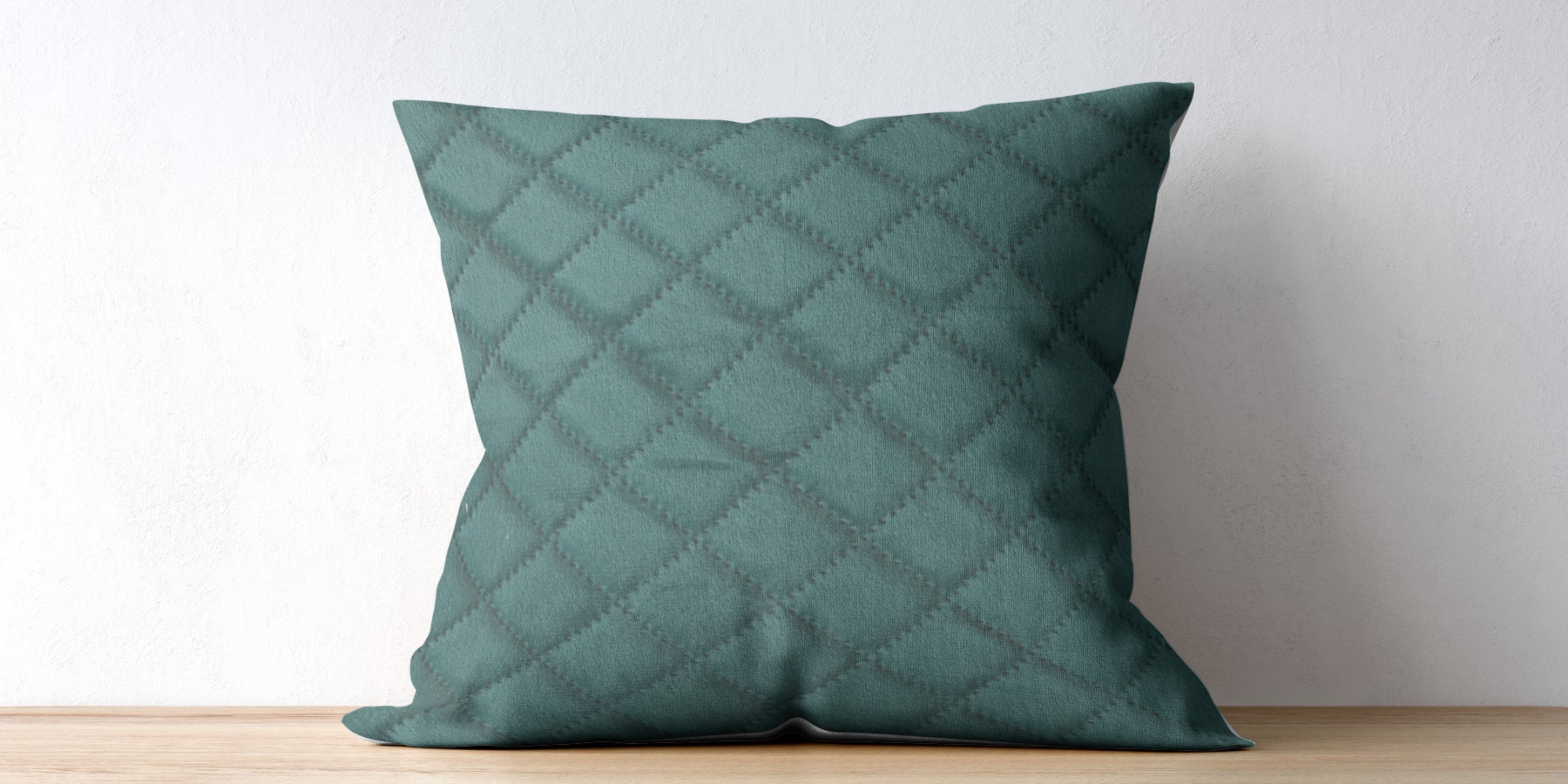 Velvet Quilted Fabric Swatch Teal Green 02 Code - Febonic Living