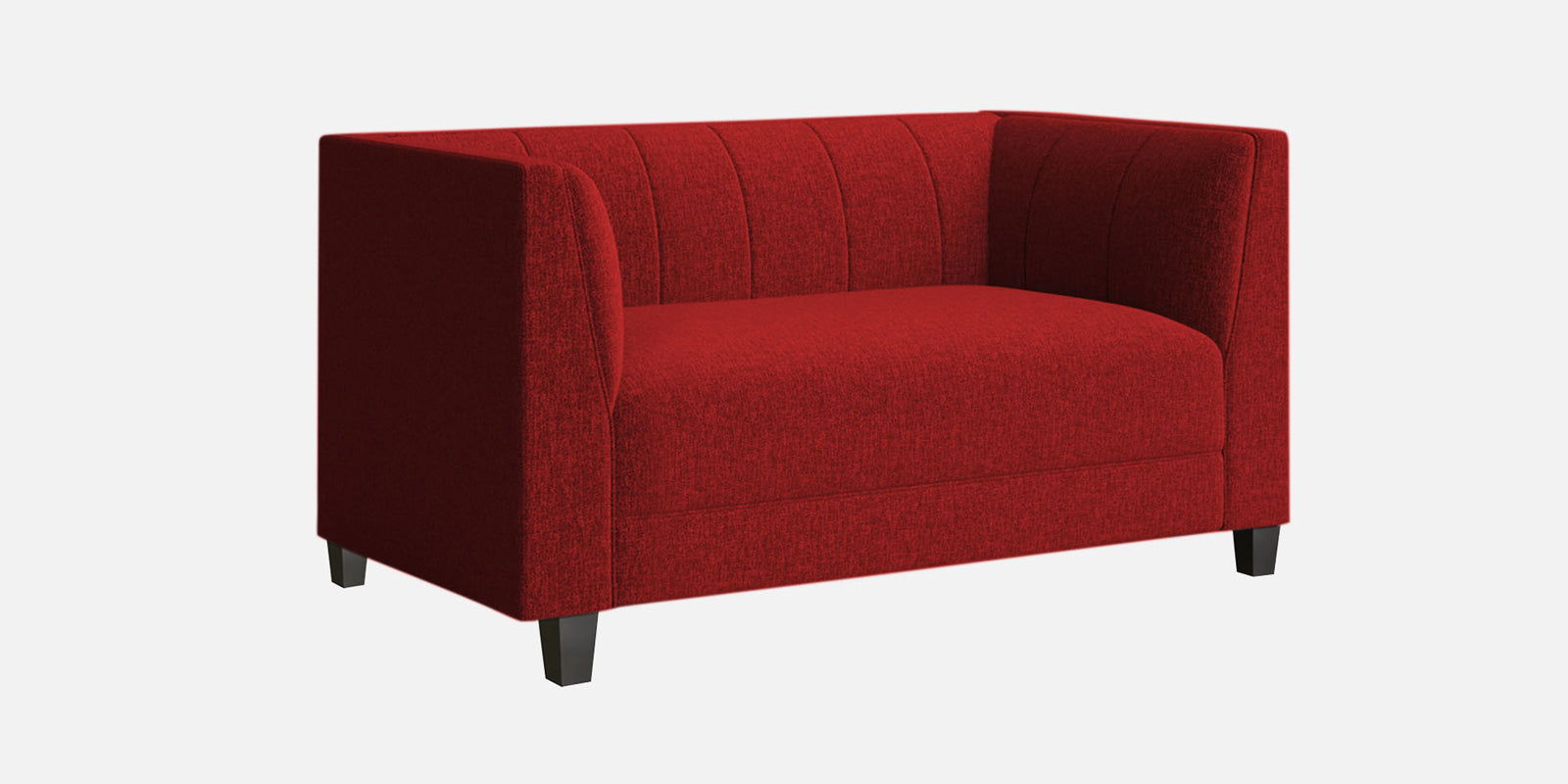 Chastin Fabric 2 Seater Sofa In Blood Maroon Colour