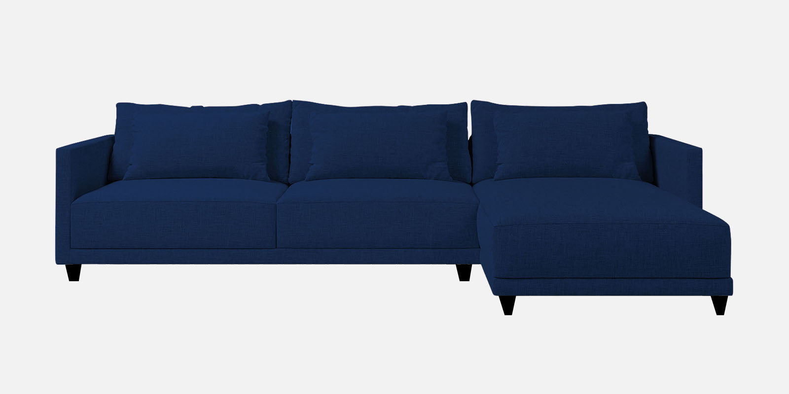 Kera Fabric LHS Sectional Sofa (3+Lounger) In Royal Blue Colour - Febonic Living