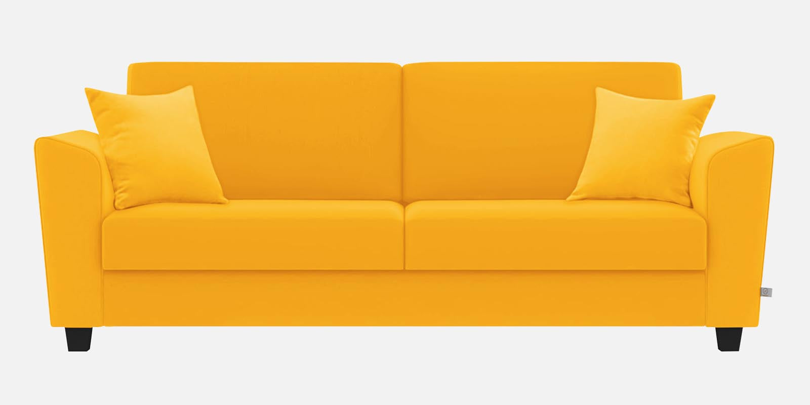 Daku Fabric 3 Seater Sofa In Bold Yellow Colour - Febonic Living