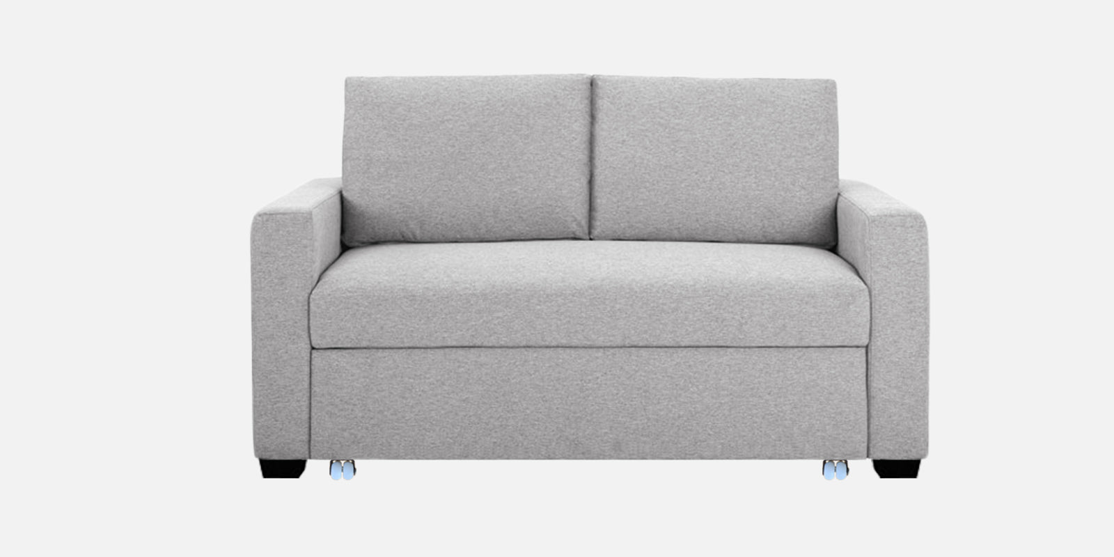 Lobby Fabric 2 Seater Pull Out Sofa Cum Bed In Lit Grey Colour - Febonic Living