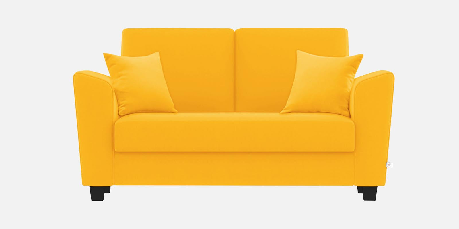 Daku Fabric 2 Seater Sofa In Bold Yellow Colour - Febonic Living