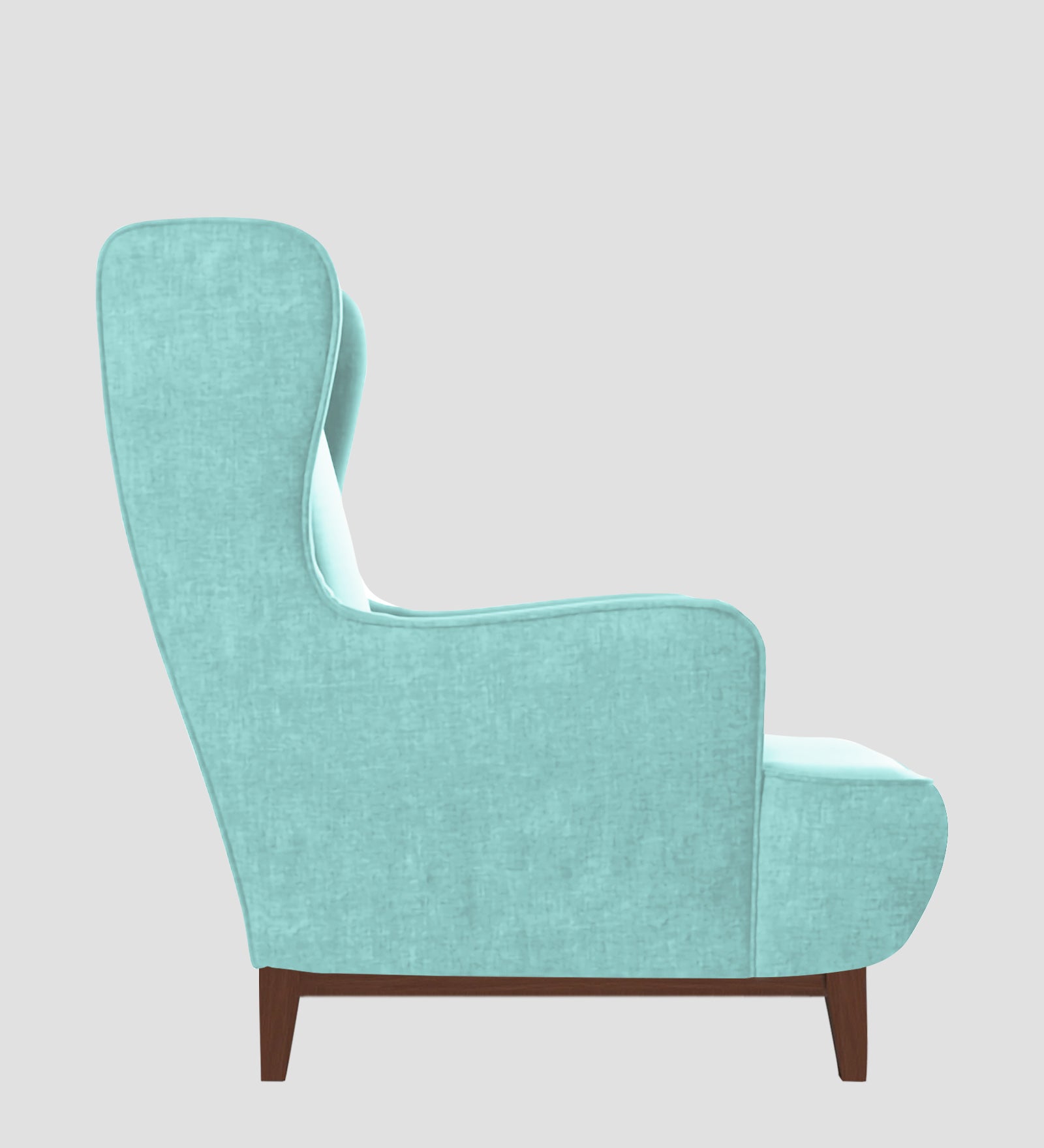 Suri Velvet Wing Chair In Barmunda Aqua Colour - Febonic Living