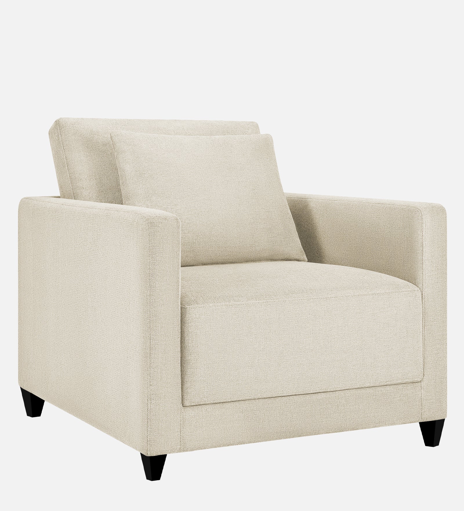 Kera Fabric 1 Seater Sofa In Ivory Cream Colour - Febonic Living