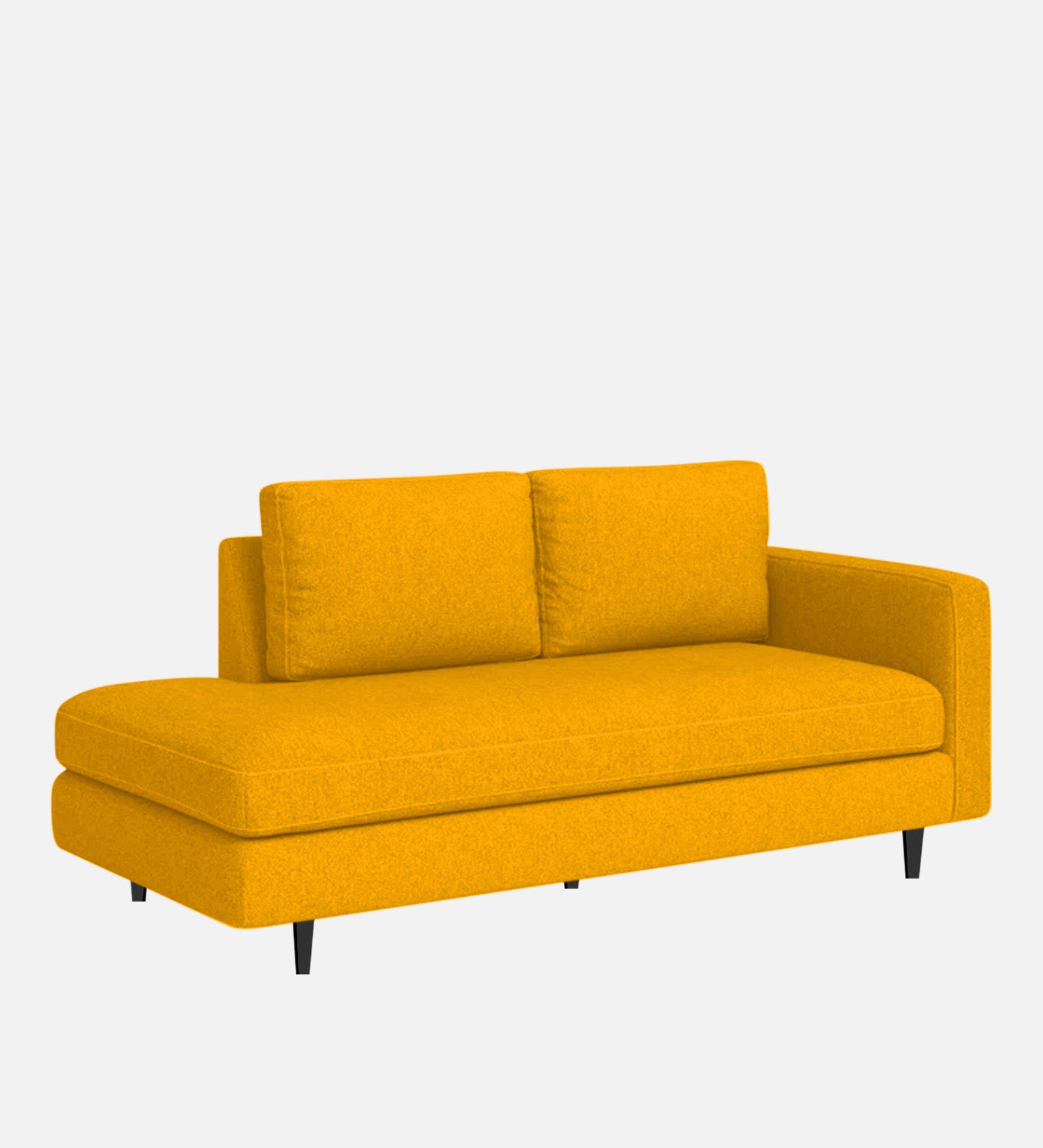 Alitza Fabric LHS Chaise Lounger In Bold Yellow Colour - Febonic Living