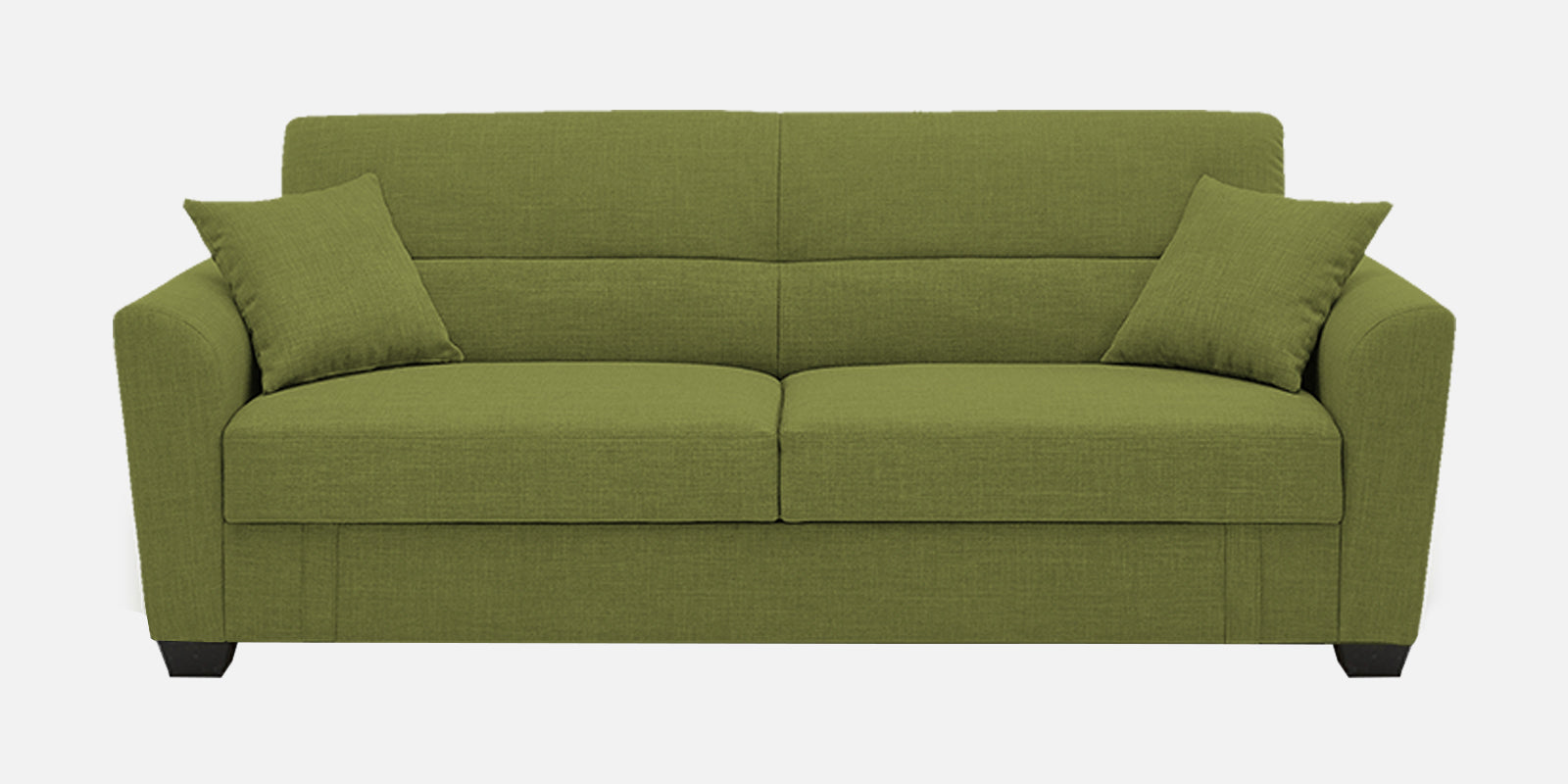 Bony Fabric 3 Seater Convertible Sofa Cum Bed In Lime Green Colour - Febonic Living