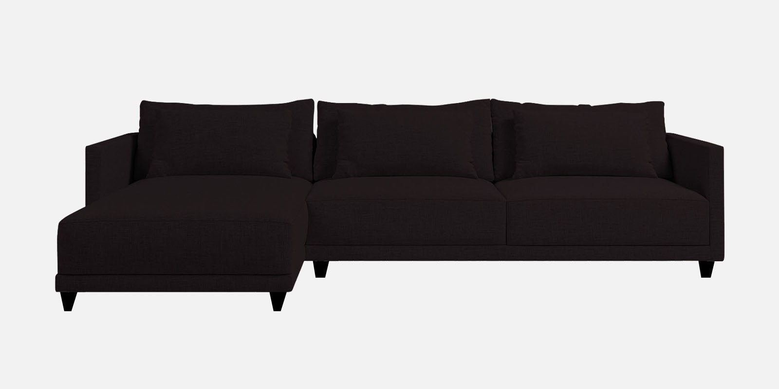 Kera Fabric RHS Sectional Sofa (3+Lounger) In Cara Brown Colour