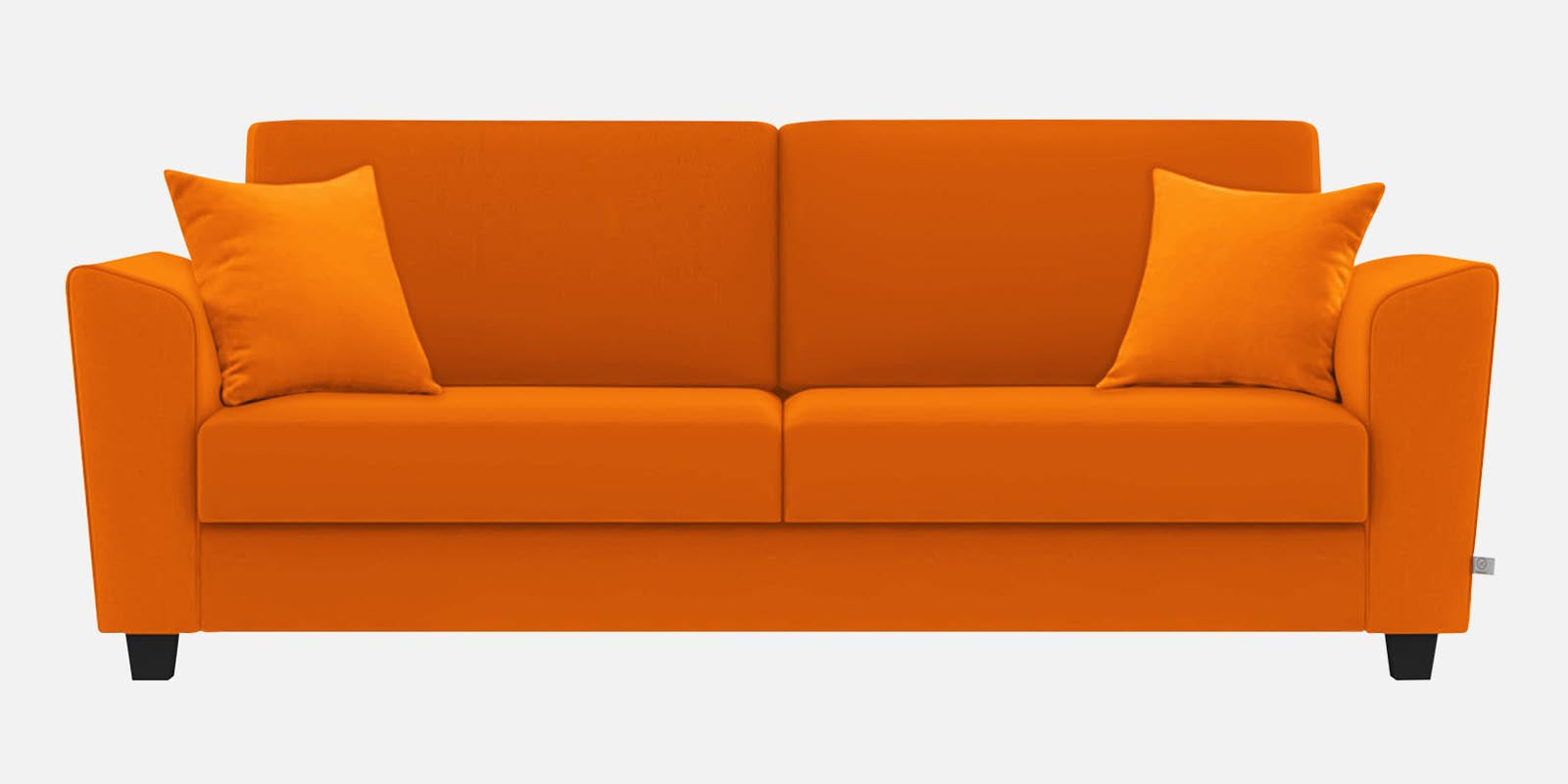 Daku Fabric 3 Seater Sofa In Vivid Orange Colour - Febonic Living
