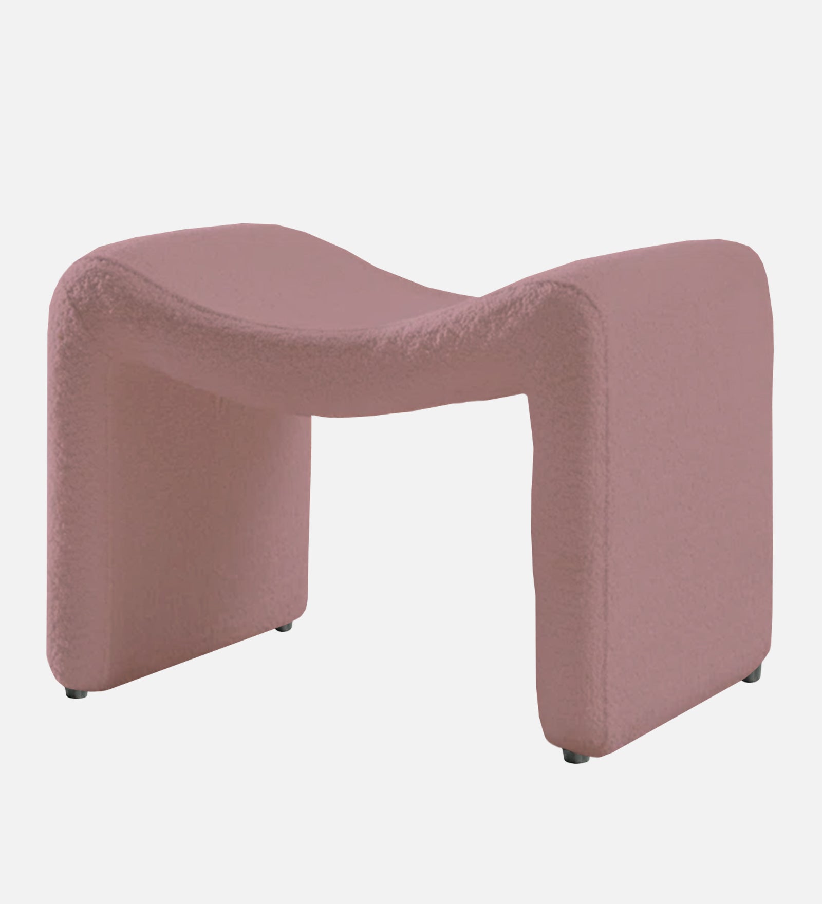 Olive Boucle Foot Stool In Basi Pinc Colour - Febonic Living