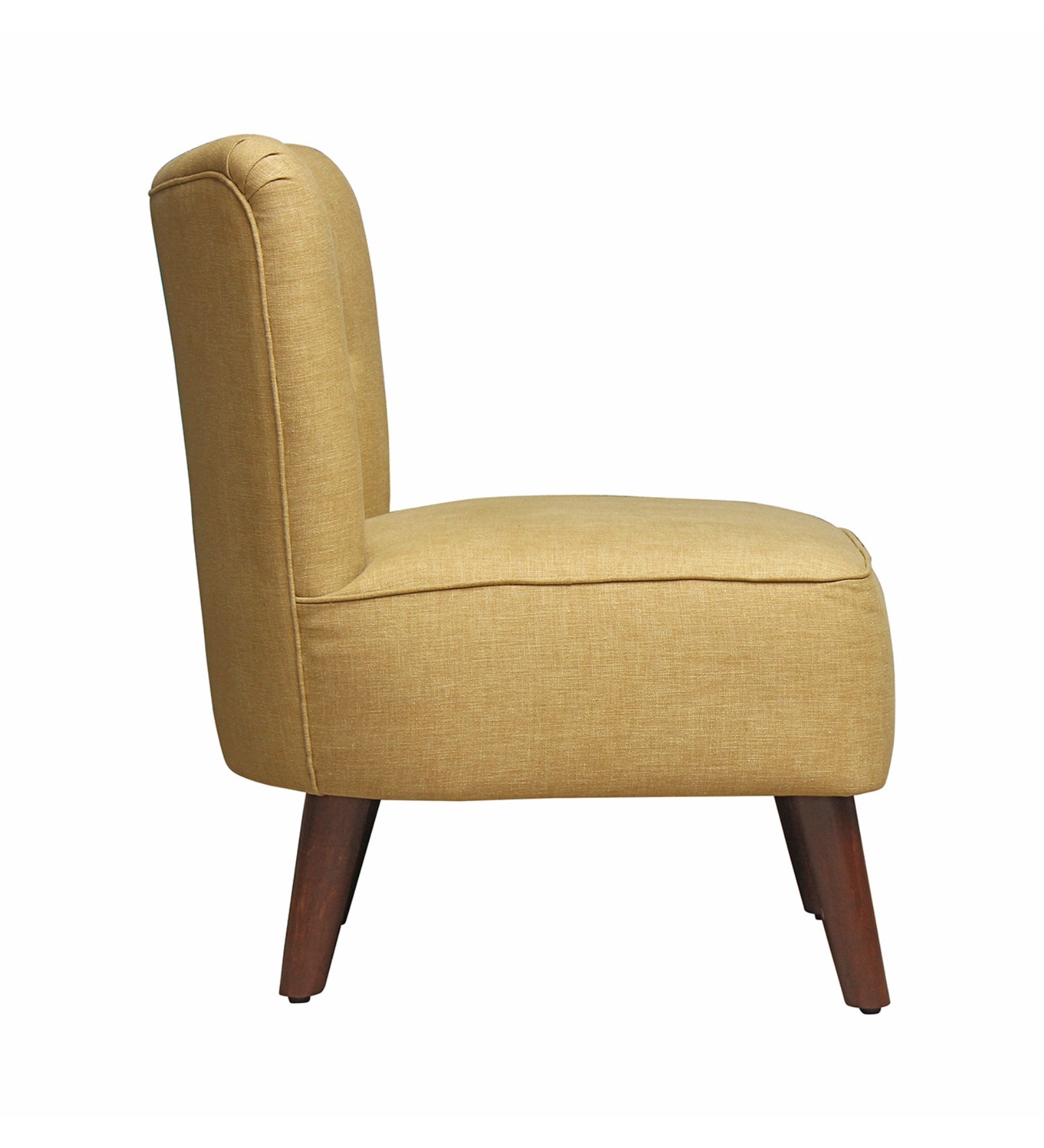 Lola Fabric Slipper Chair in Bold Yellow Colour - Febonic Living