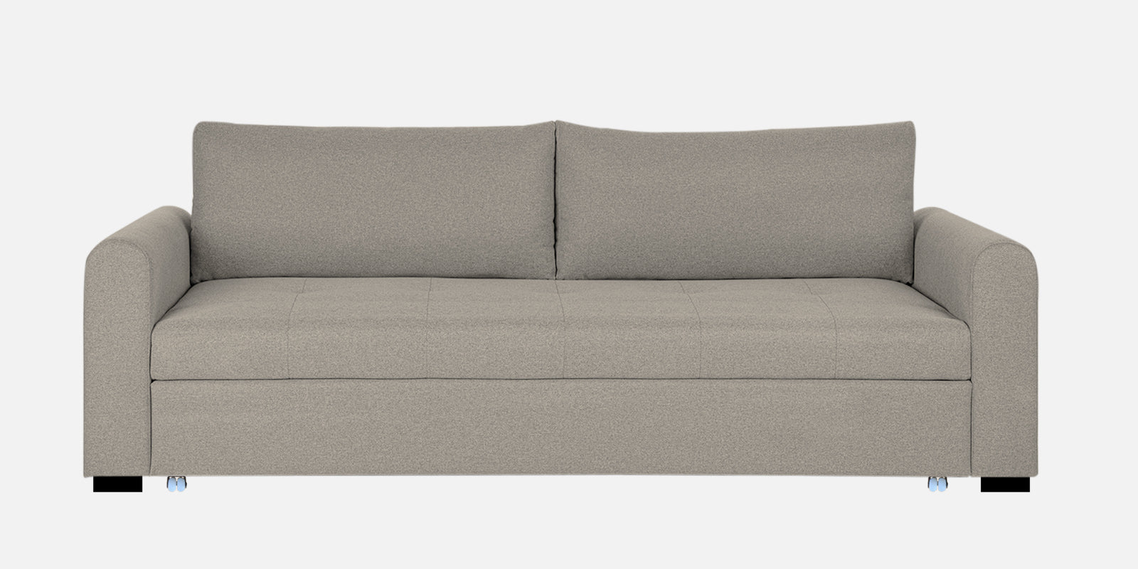 Sigma Fabric 3 Seater Pull Out Sofa Cum Bed In Ash Grey Colour - Febonic Living