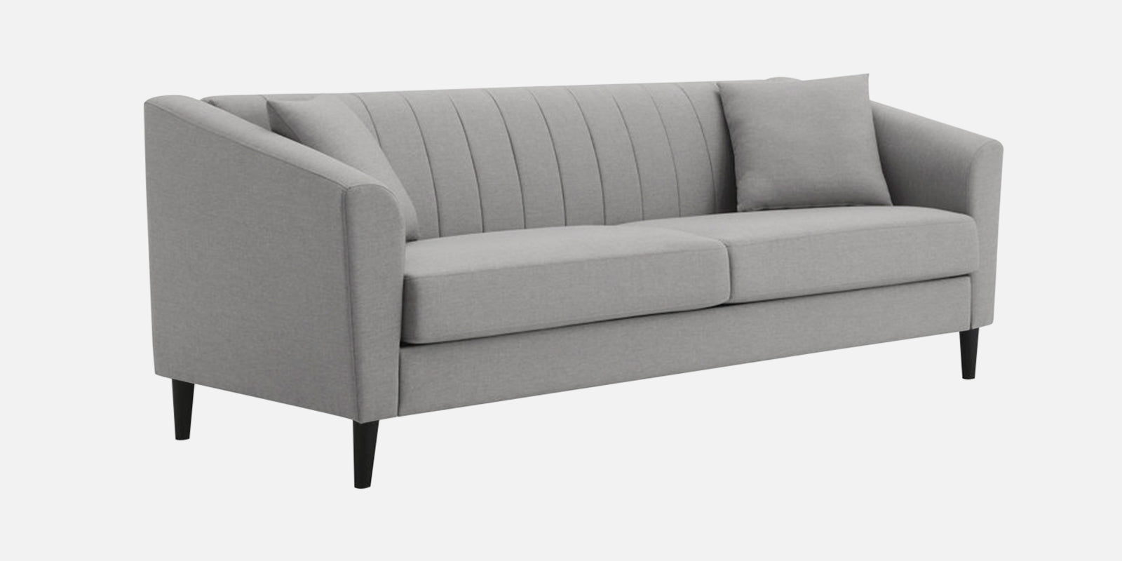 Polon Fabric 3 Seater Sofa In Silver Grey Colour - Febonic Living