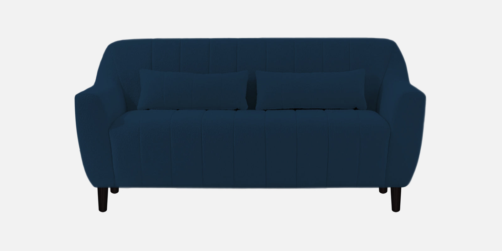 Nesco Boucle Fabric 2 Seater Sofa In Danim Blue Colour - Febonic Living
