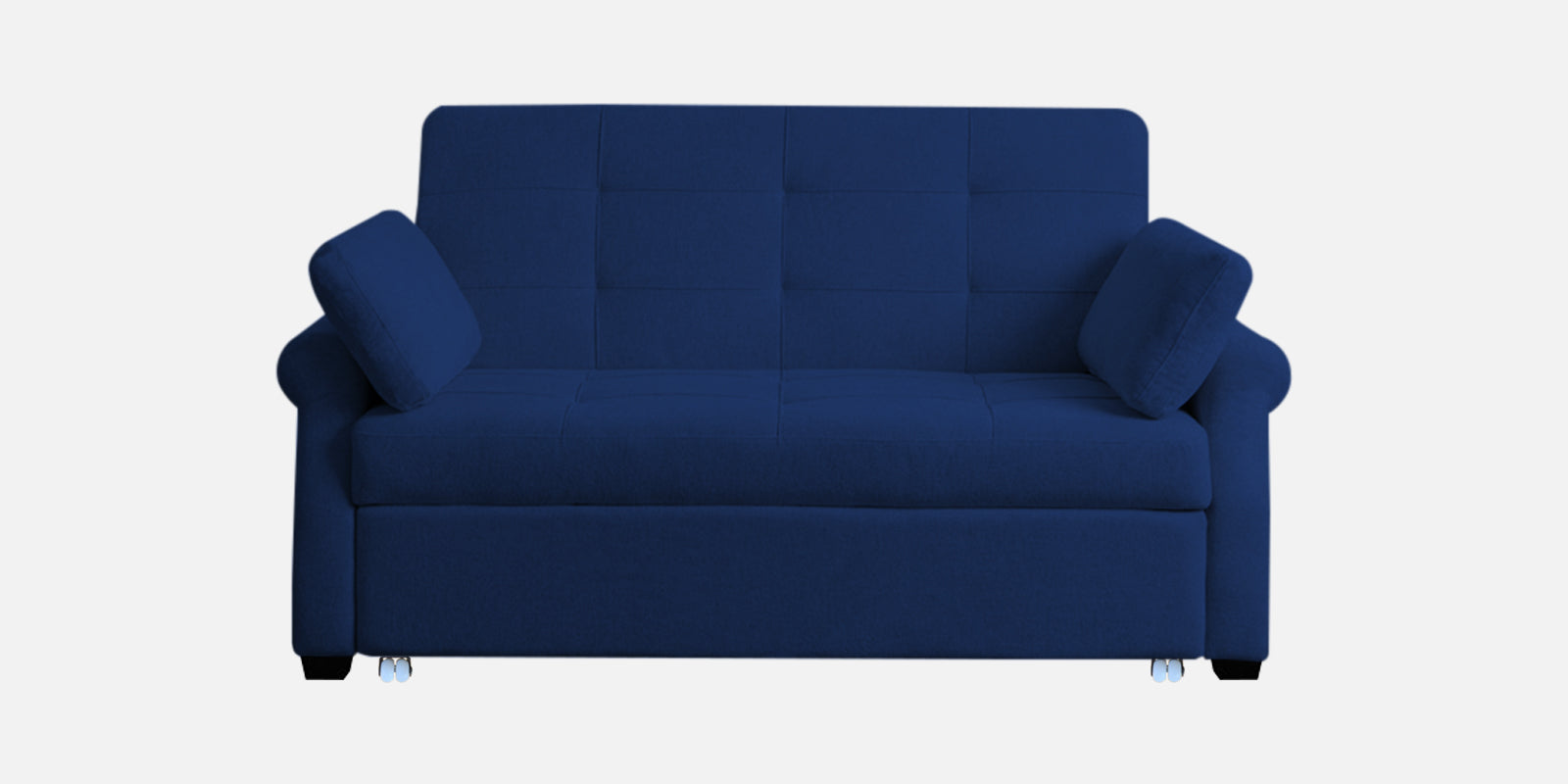 Fornia Fabric 3 Seater Pull Out Sofa Cum Bed In Royal Blue Colour - Febonic Living