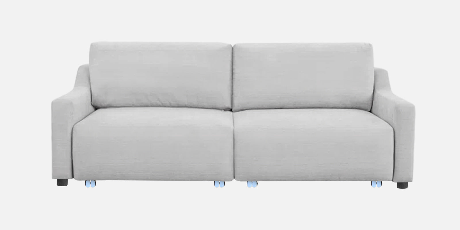 Gabby Fabric 3 Seater Pull Out Sofa Cum Bed In Lit Grey Colour - Febonic Living
