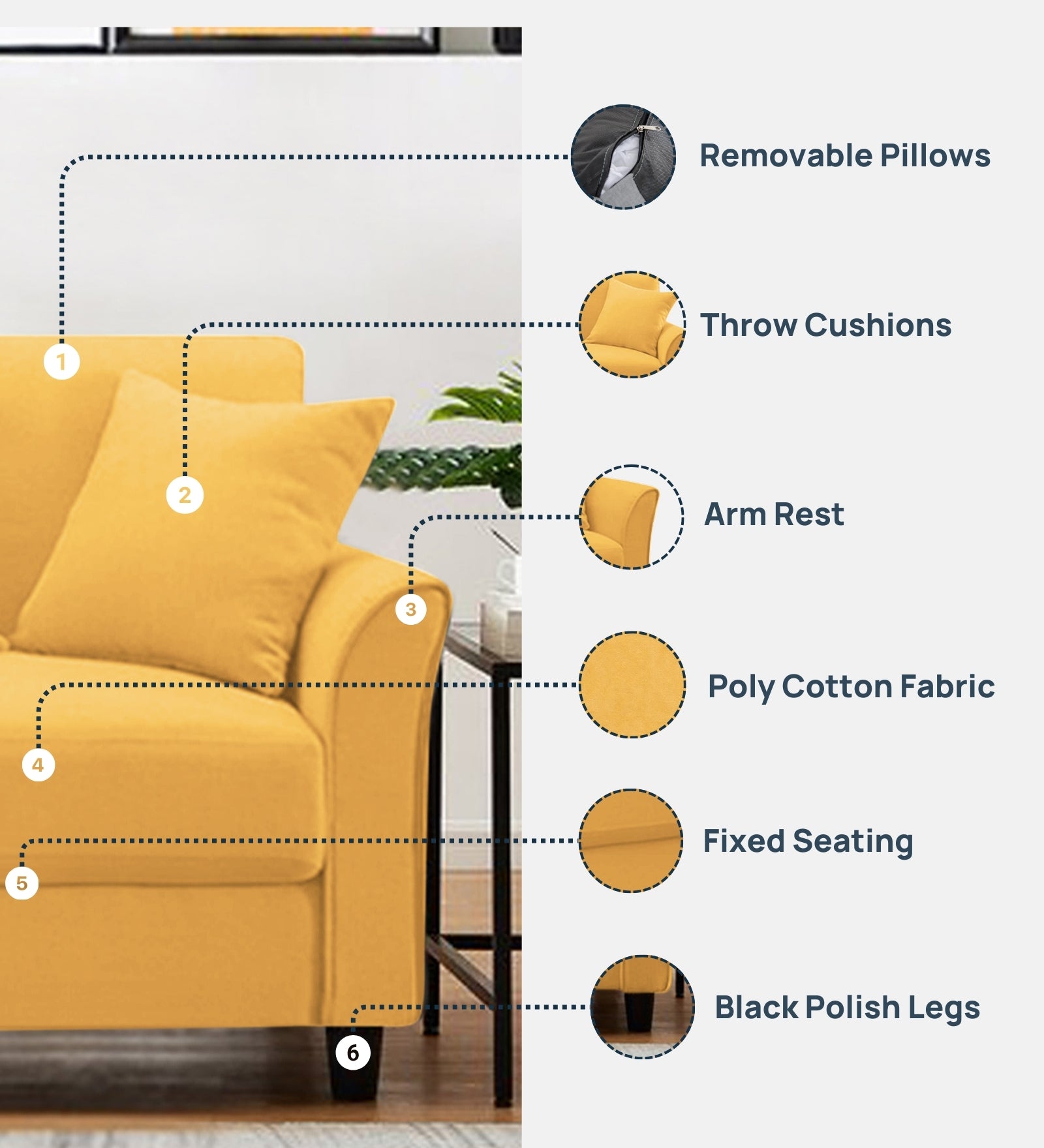 Daroo Velvet 1 Seater Sofa In Mocha Mouse Colour - Febonic Living