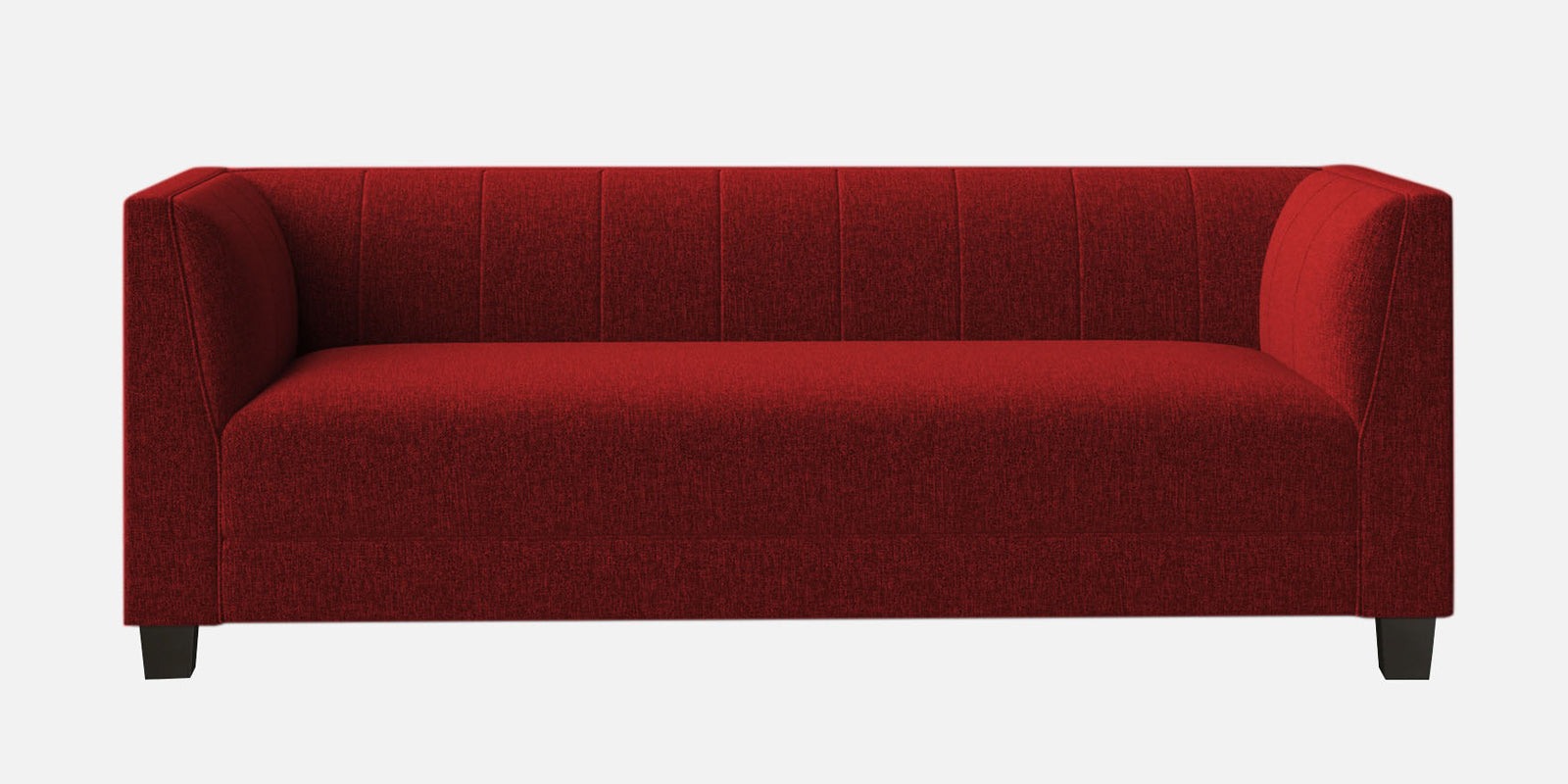 Chastin Fabric 3 Seater Sofa In Blood Maroon Colour - Febonic Living